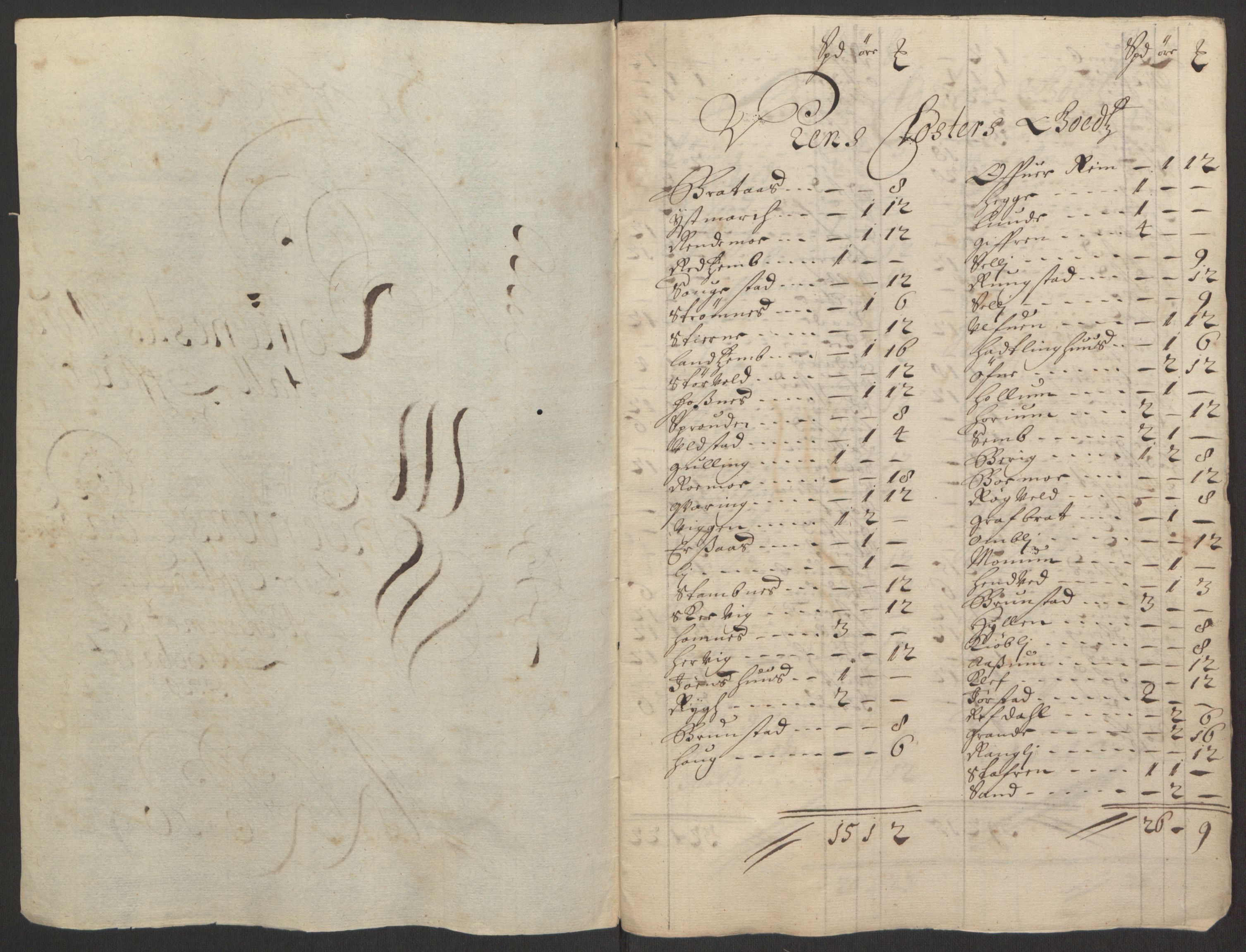 Rentekammeret inntil 1814, Reviderte regnskaper, Fogderegnskap, RA/EA-4092/R63/L4308: Fogderegnskap Inderøy, 1692-1694, p. 153