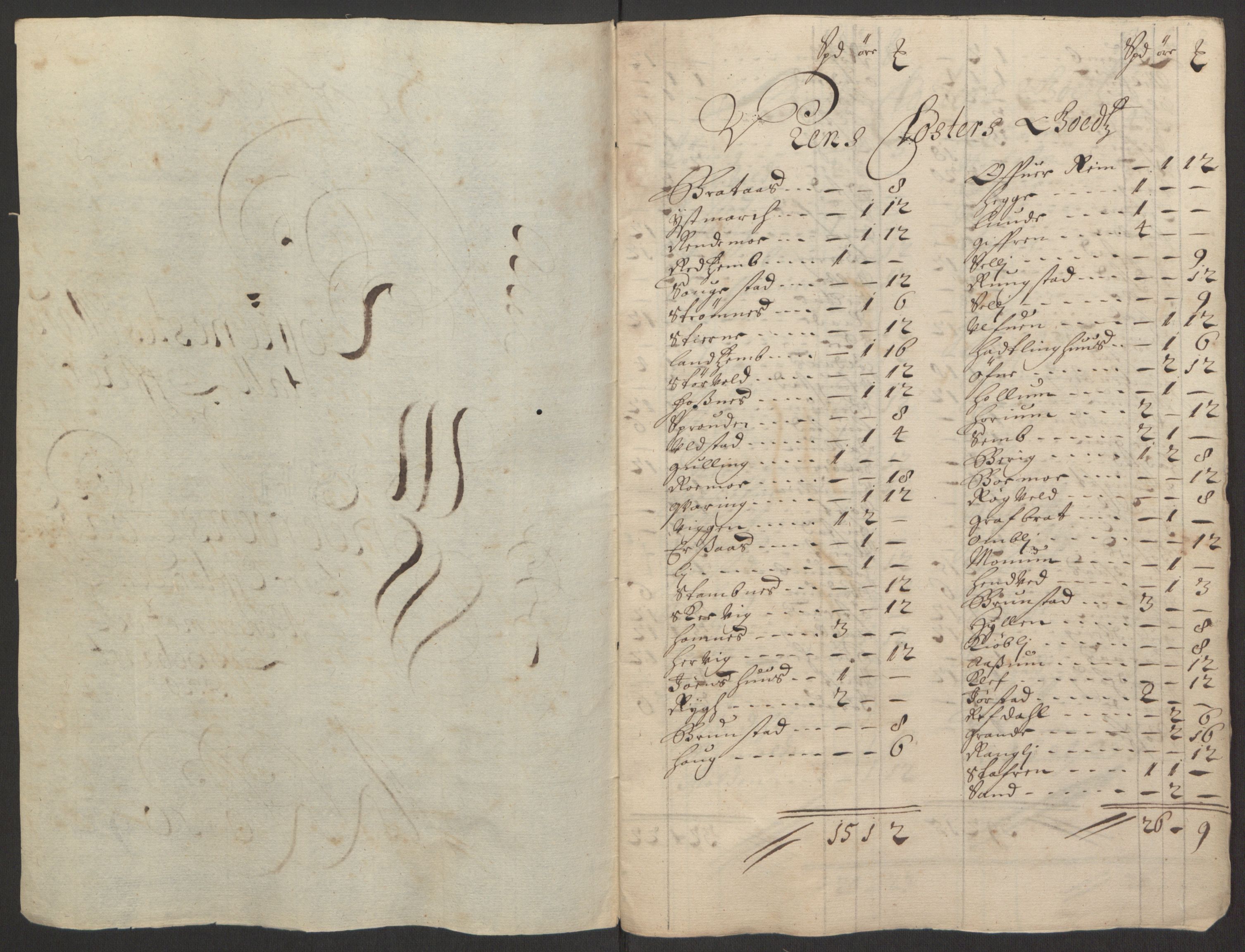 Rentekammeret inntil 1814, Reviderte regnskaper, Fogderegnskap, AV/RA-EA-4092/R63/L4308: Fogderegnskap Inderøy, 1692-1694, p. 153