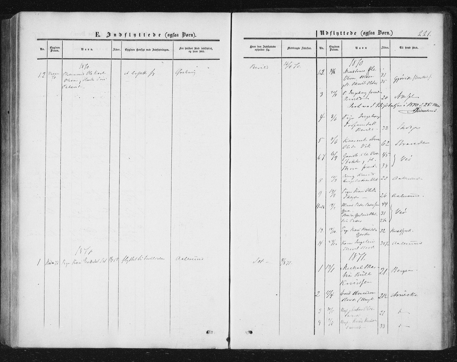 Ministerialprotokoller, klokkerbøker og fødselsregistre - Møre og Romsdal, AV/SAT-A-1454/543/L0562: Parish register (official) no. 543A02, 1854-1884, p. 221