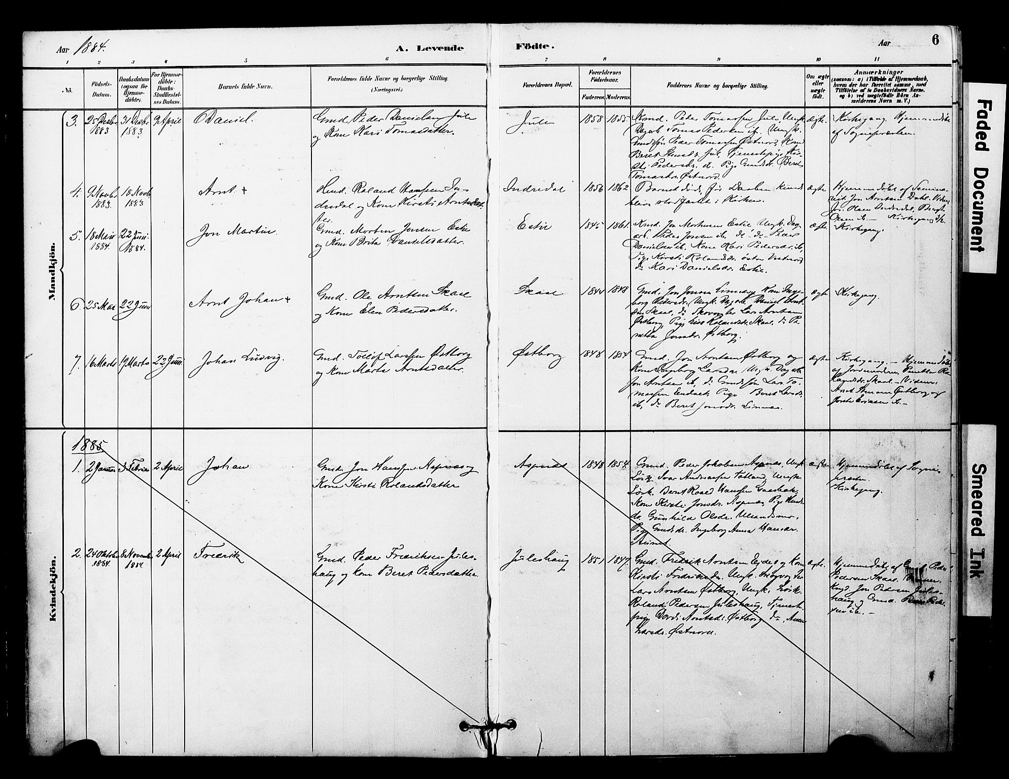 Ministerialprotokoller, klokkerbøker og fødselsregistre - Nord-Trøndelag, SAT/A-1458/757/L0505: Parish register (official) no. 757A01, 1882-1904, p. 6