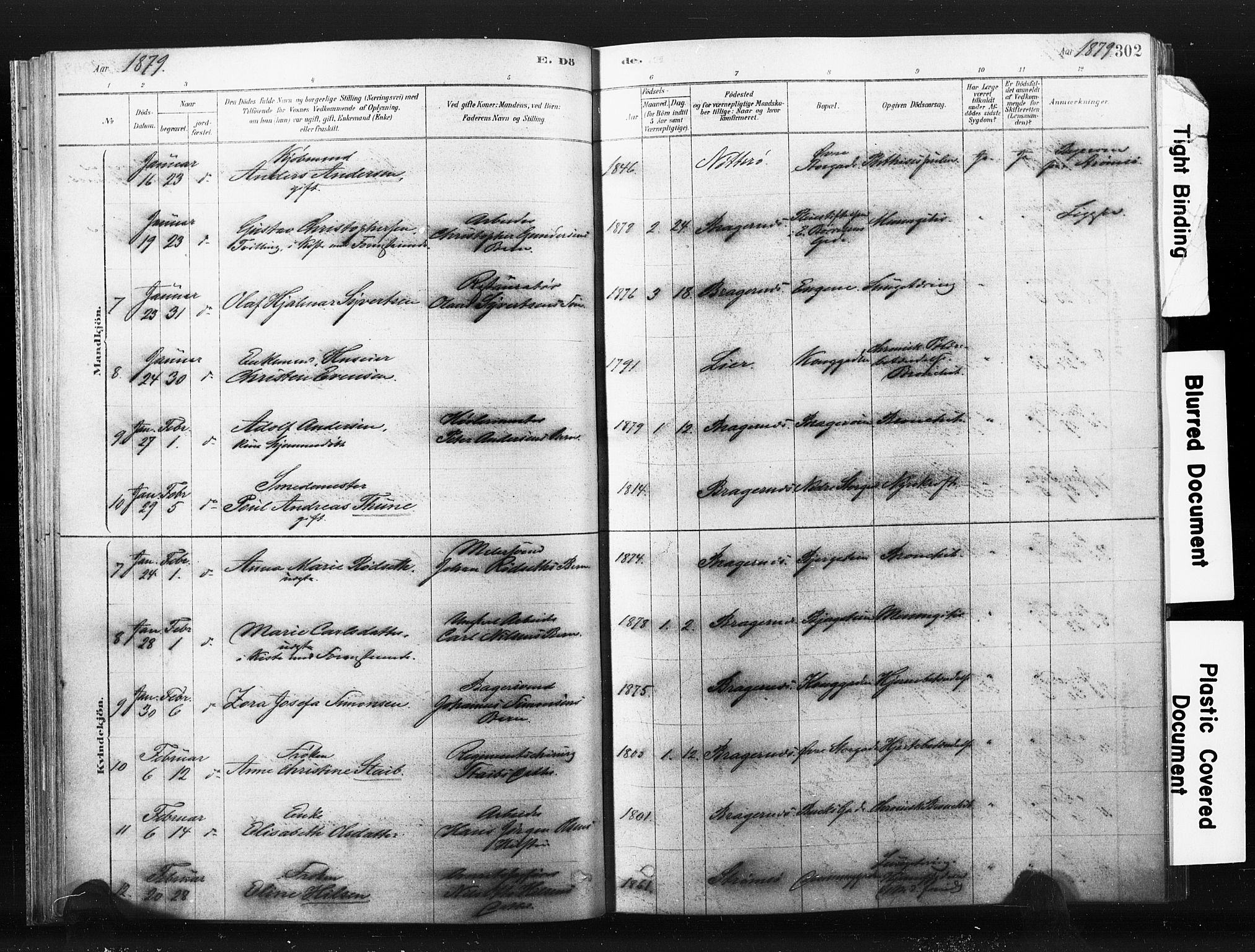 Bragernes kirkebøker, AV/SAKO-A-6/F/Fb/L0006b: Parish register (official) no. II 6B, 1878-1885, p. 302