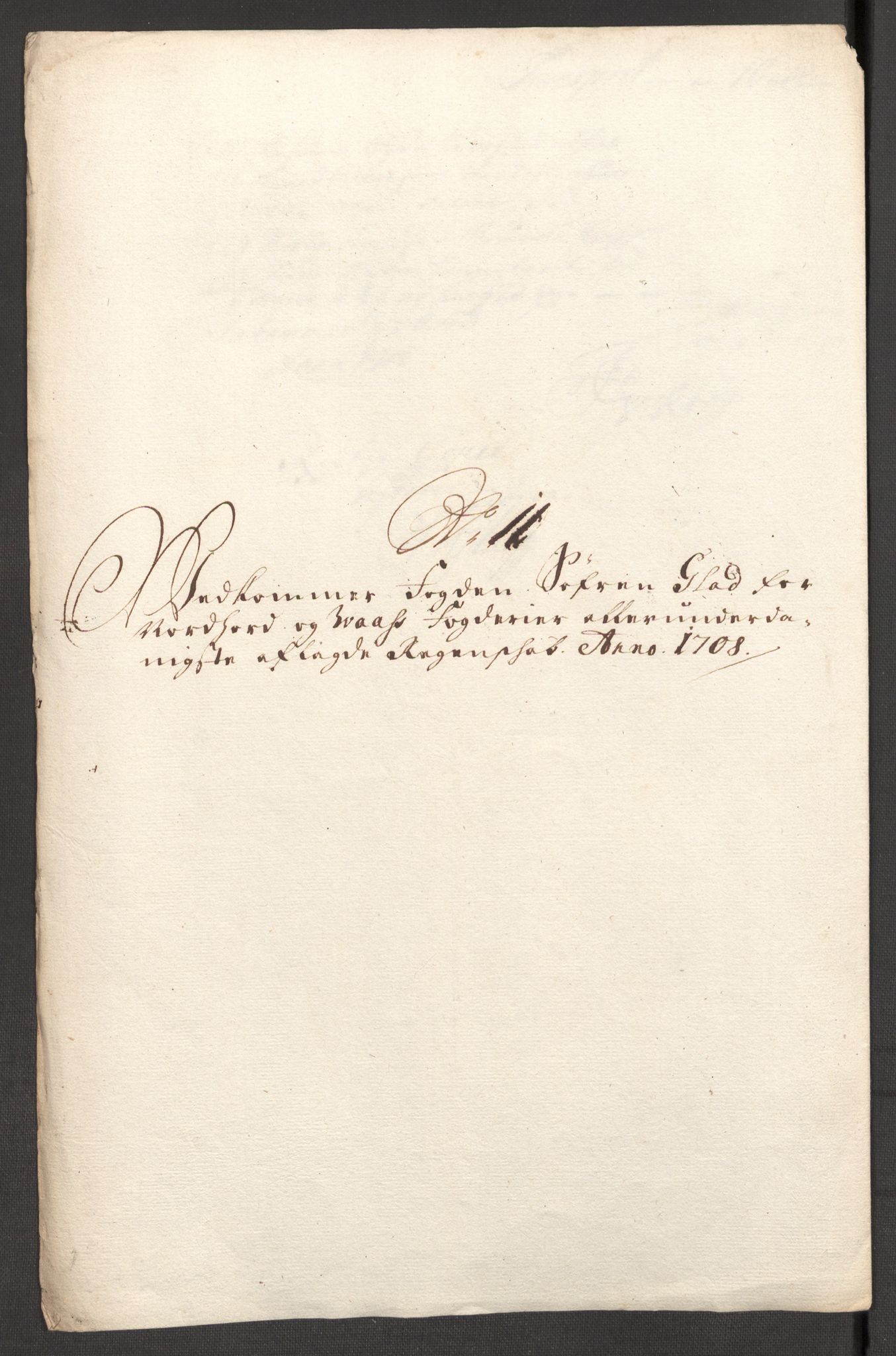 Rentekammeret inntil 1814, Reviderte regnskaper, Fogderegnskap, RA/EA-4092/R51/L3189: Fogderegnskap Nordhordland og Voss, 1708, p. 252