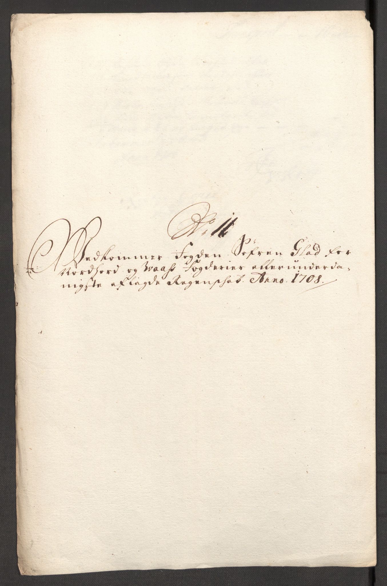 Rentekammeret inntil 1814, Reviderte regnskaper, Fogderegnskap, AV/RA-EA-4092/R51/L3189: Fogderegnskap Nordhordland og Voss, 1708, p. 252