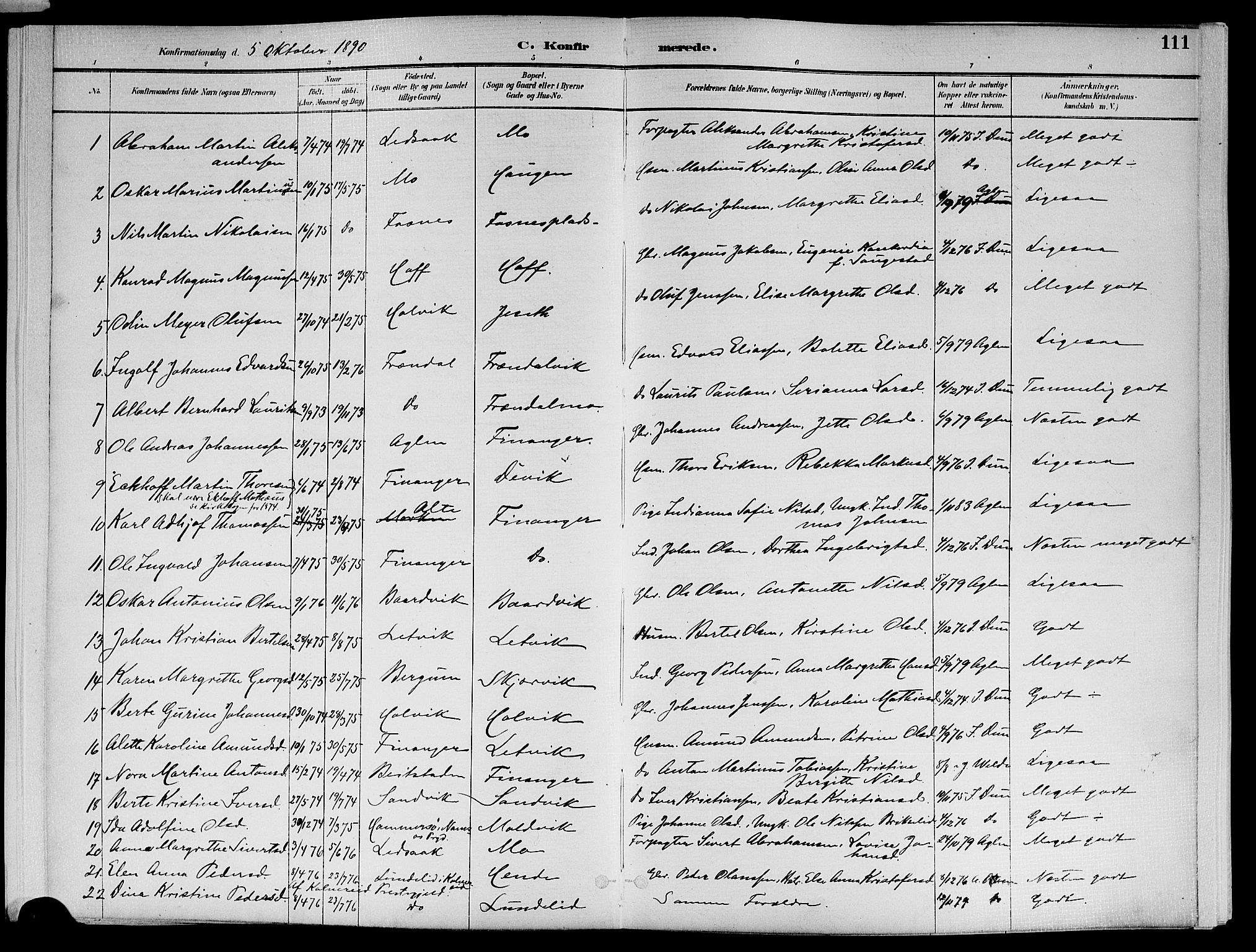 Ministerialprotokoller, klokkerbøker og fødselsregistre - Nord-Trøndelag, SAT/A-1458/773/L0617: Parish register (official) no. 773A08, 1887-1910, p. 111