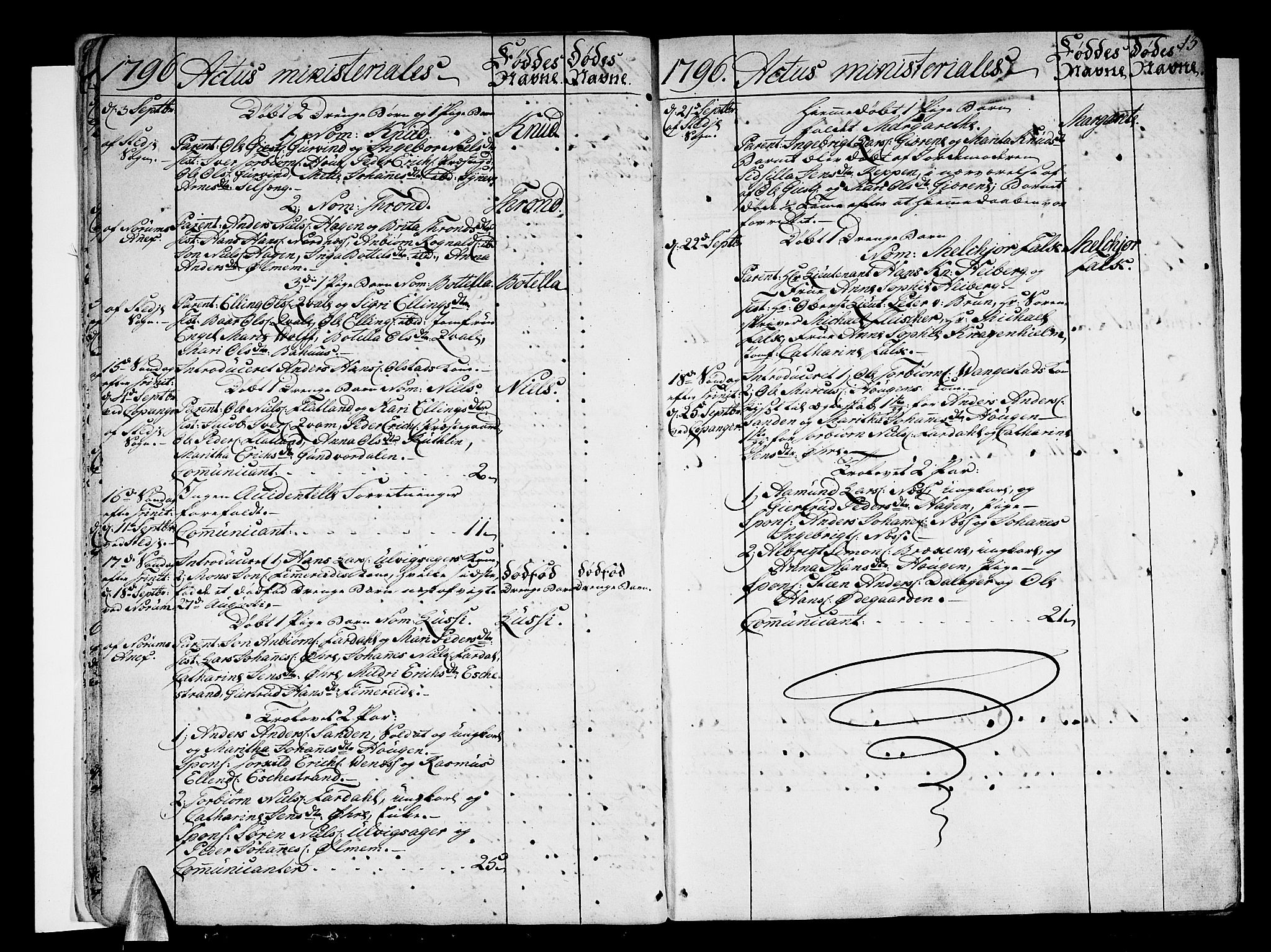 Sogndal sokneprestembete, AV/SAB-A-81301/H/Haa/Haaa/L0008: Parish register (official) no. A 8, 1795-1809, p. 13