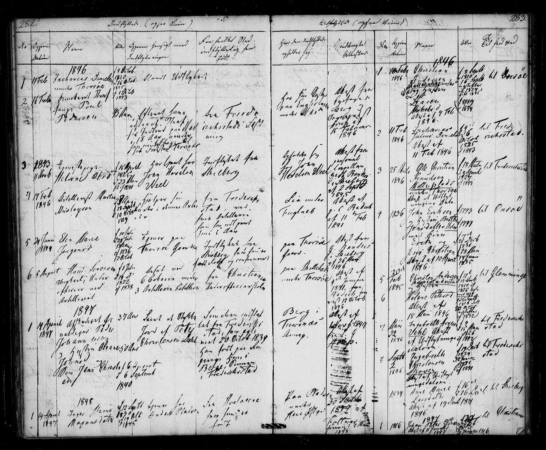 Borge prestekontor Kirkebøker, AV/SAO-A-10903/F/Fb/L0001: Parish register (official) no. II 1, 1836-1852, p. 282-283