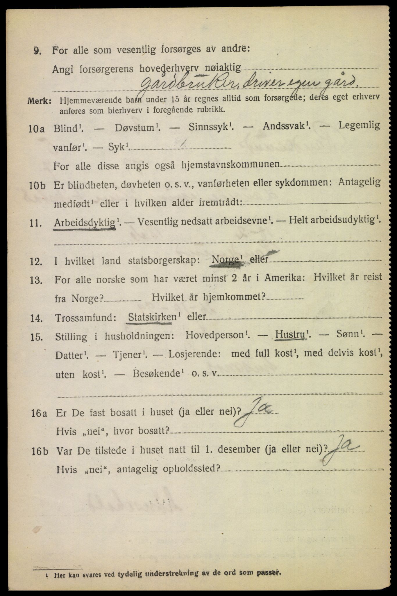 SAK, 1920 census for Randesund, 1920, p. 2315