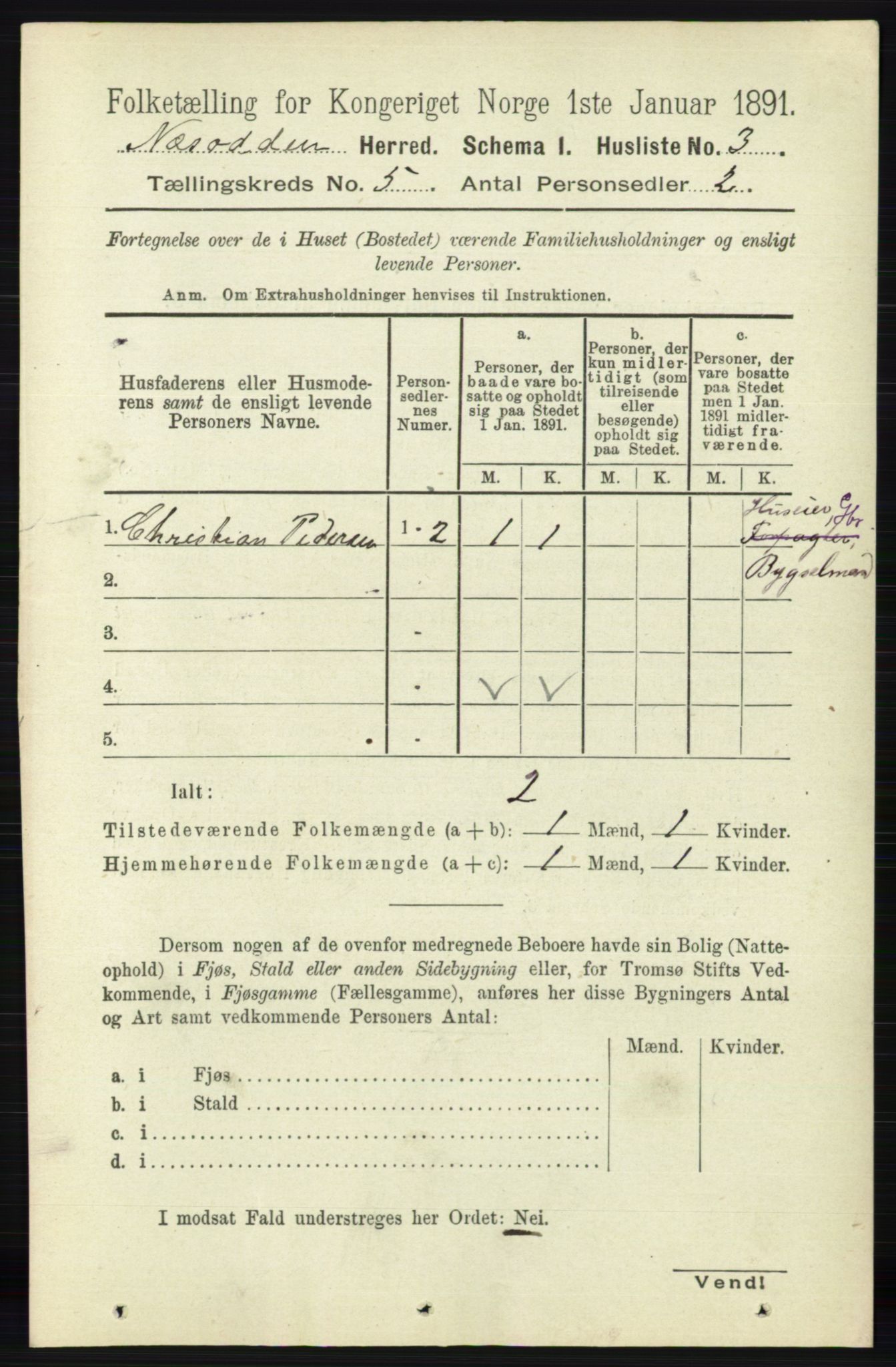 RA, 1891 census for 0216 Nesodden, 1891, p. 1944