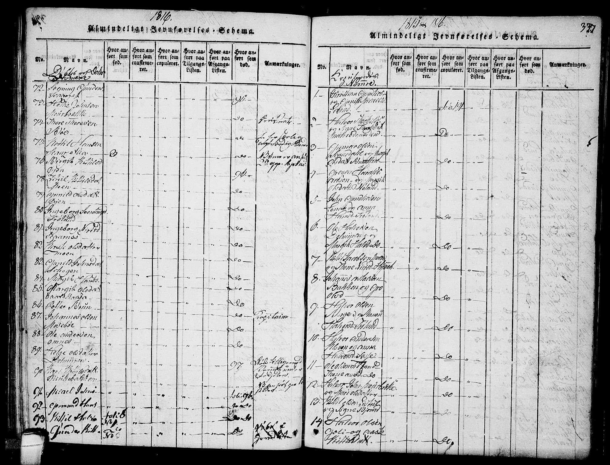 Hjartdal kirkebøker, SAKO/A-270/F/Fb/L0001: Parish register (official) no. II 1, 1815-1843, p. 337