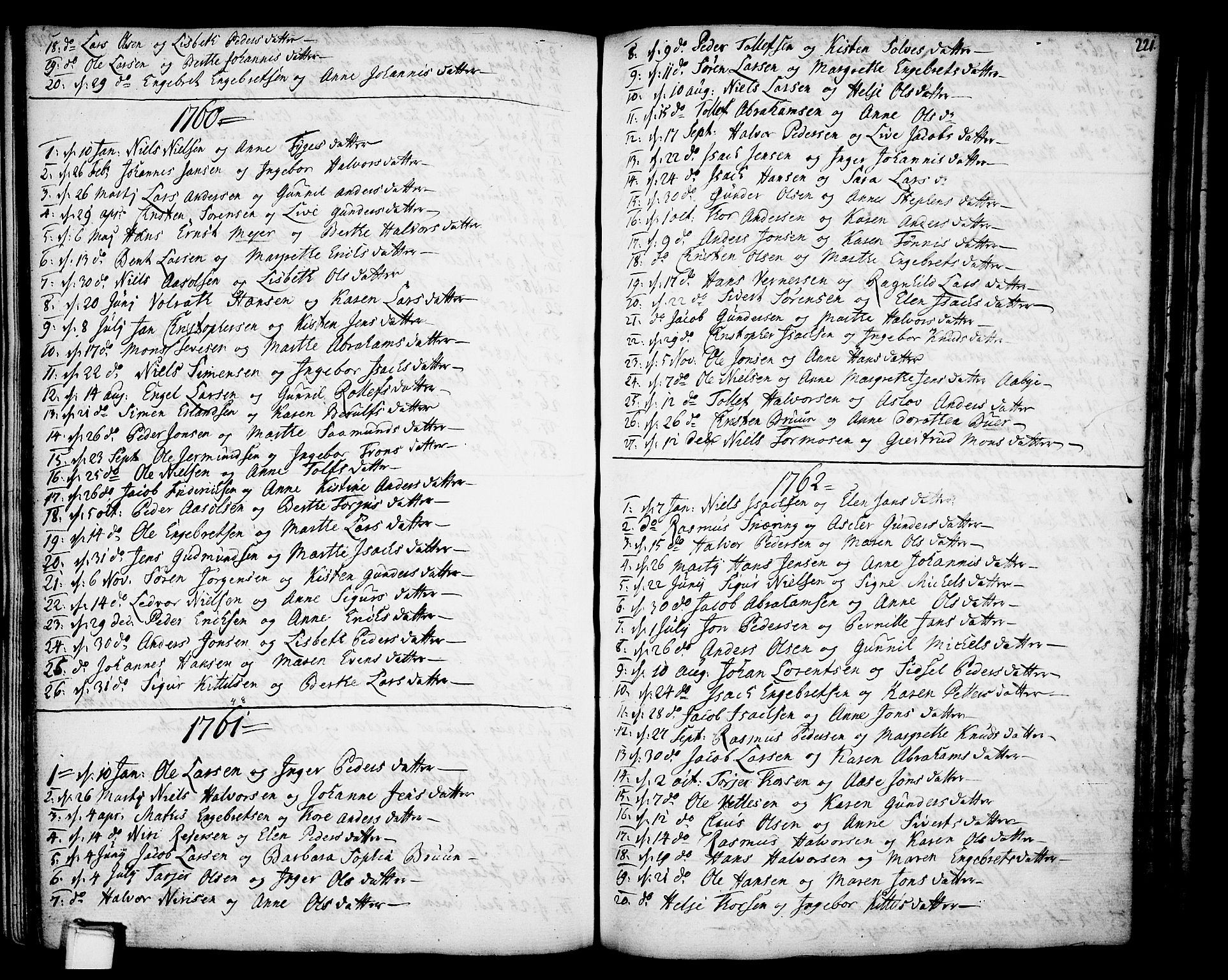 Gjerpen kirkebøker, SAKO/A-265/F/Fa/L0002: Parish register (official) no. I 2, 1747-1795, p. 221