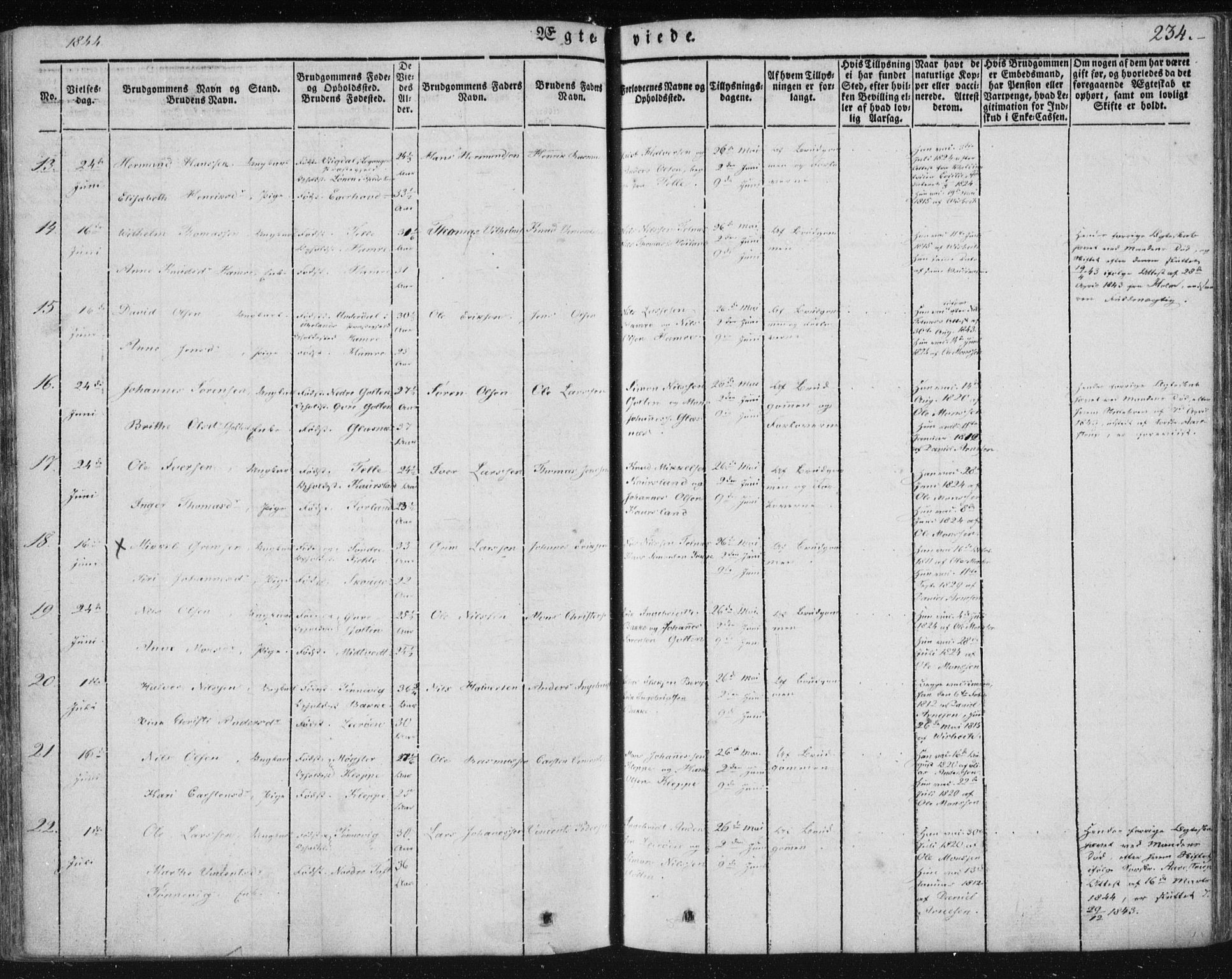 Sund sokneprestembete, AV/SAB-A-99930: Parish register (official) no. A 13, 1835-1849, p. 234