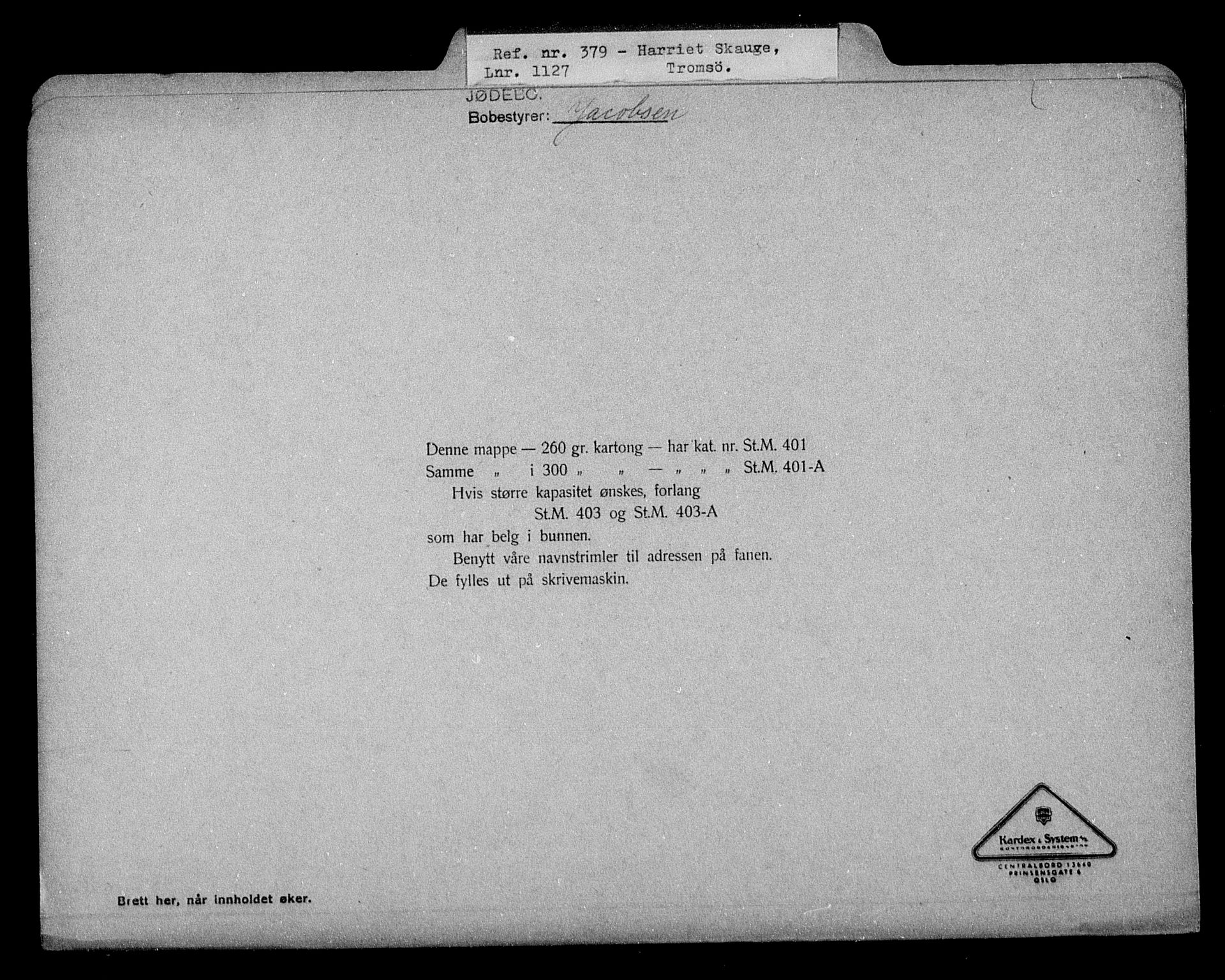 Justisdepartementet, Tilbakeføringskontoret for inndratte formuer, RA/S-1564/H/Hc/Hcb/L0916: --, 1945-1947, p. 346