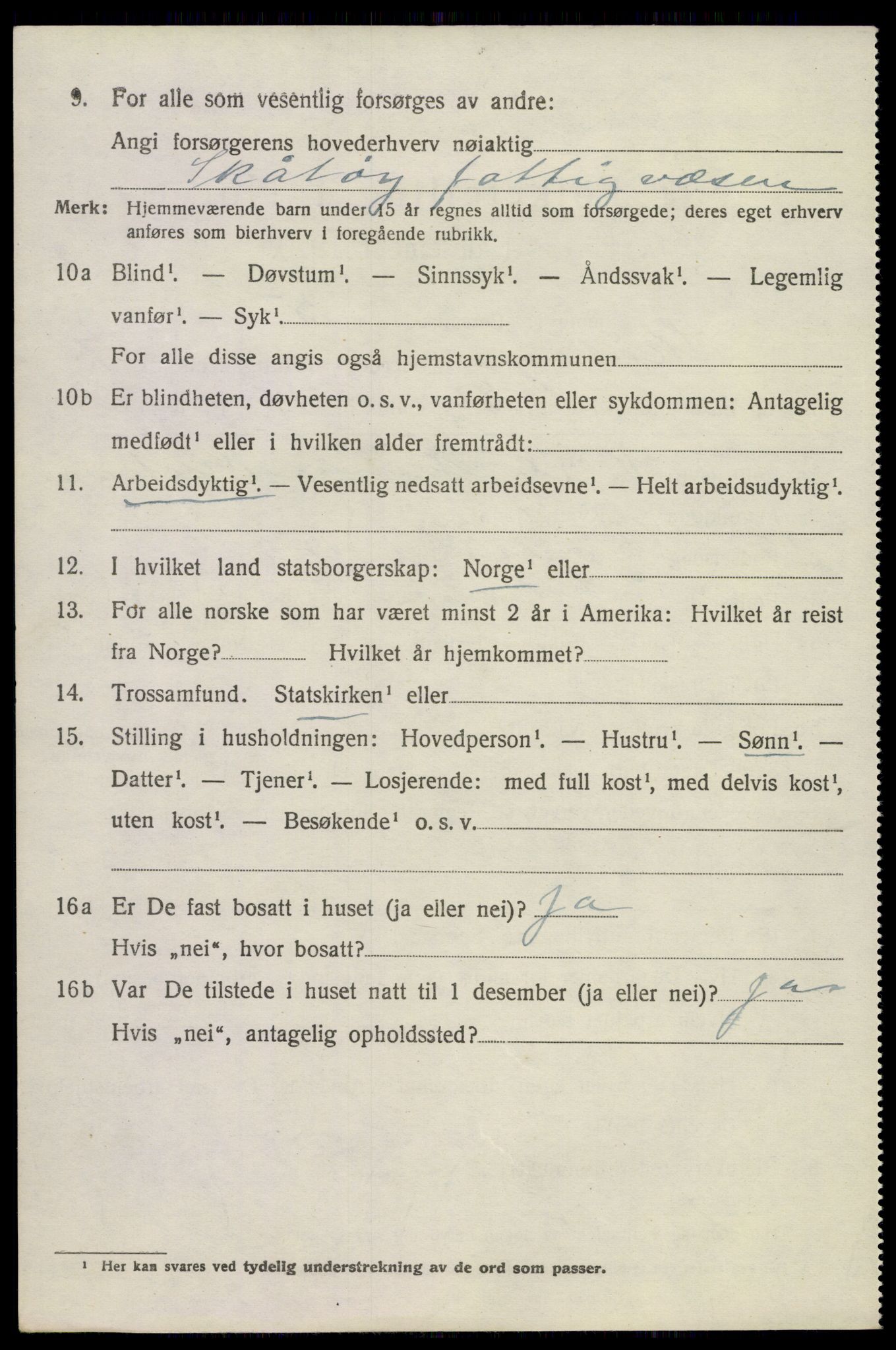 SAKO, 1920 census for Skåtøy, 1920, p. 5867