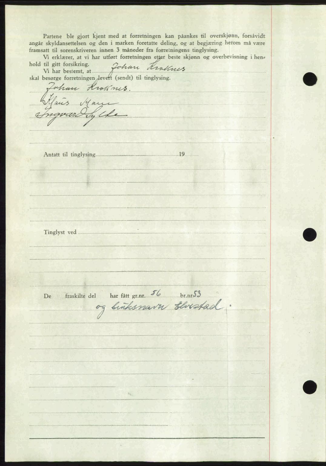 Romsdal sorenskriveri, SAT/A-4149/1/2/2C: Mortgage book no. A24, 1947-1947, Diary no: : 2180/1947