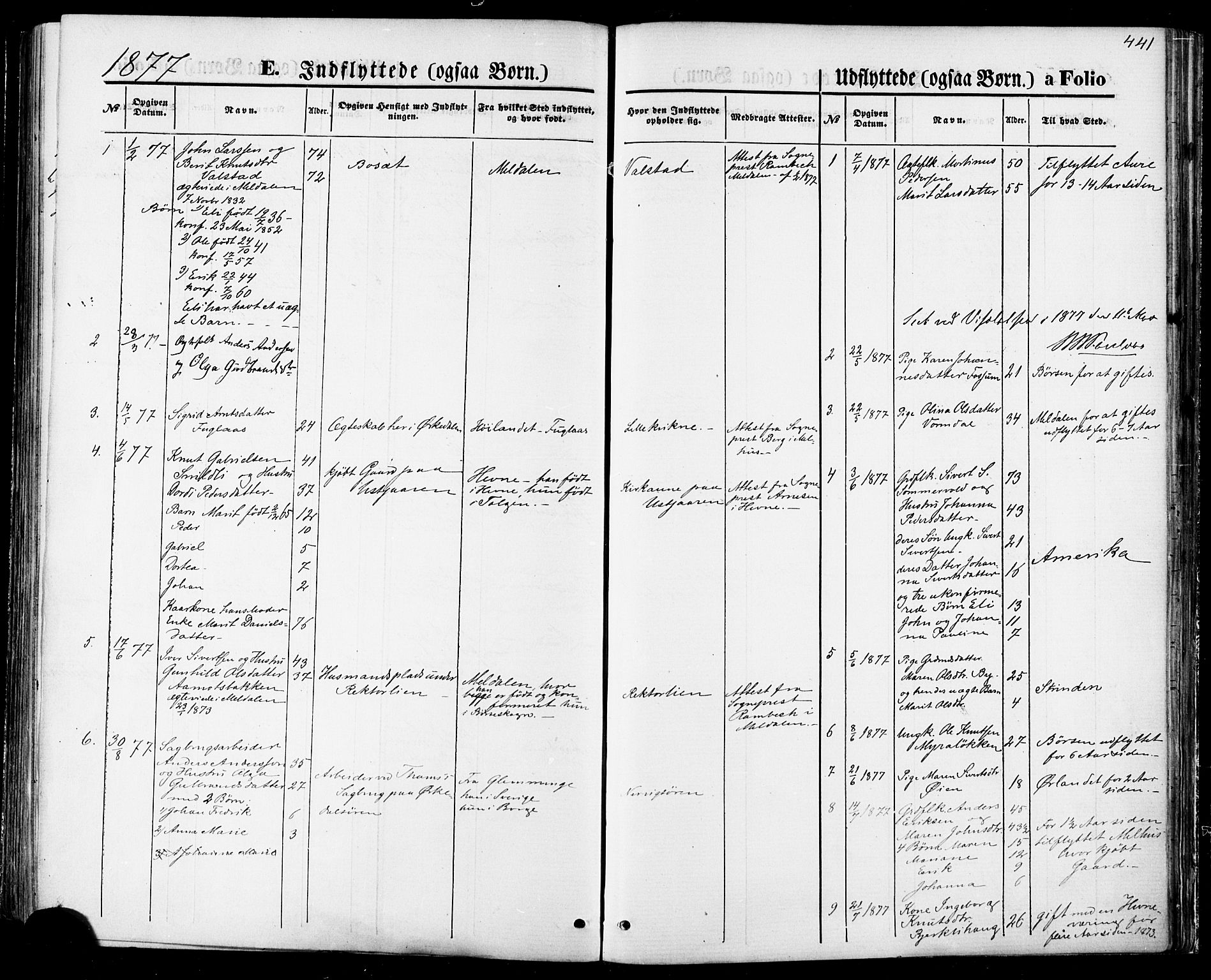 Ministerialprotokoller, klokkerbøker og fødselsregistre - Sør-Trøndelag, SAT/A-1456/668/L0807: Parish register (official) no. 668A07, 1870-1880, p. 441