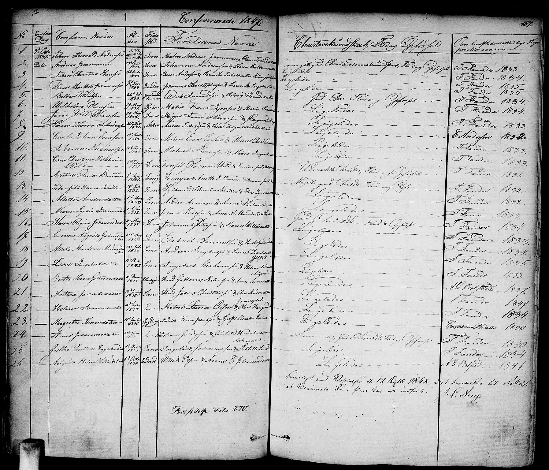 Vestby prestekontor Kirkebøker, AV/SAO-A-10893/F/Fa/L0006: Parish register (official) no. I 6, 1827-1849, p. 157