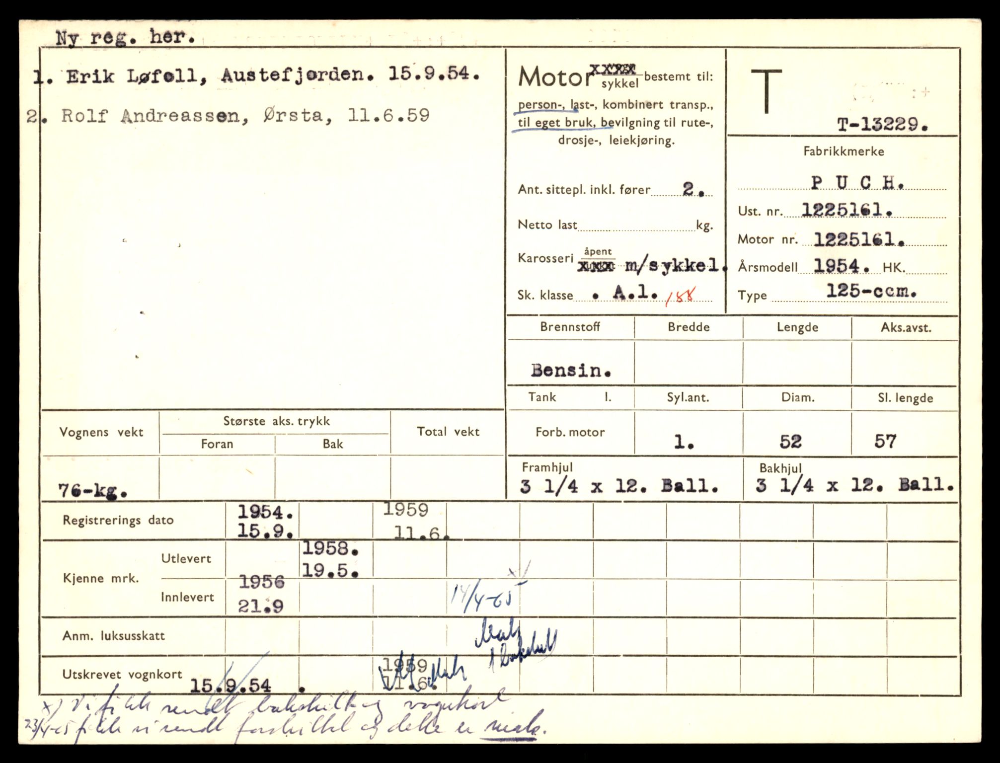 Møre og Romsdal vegkontor - Ålesund trafikkstasjon, AV/SAT-A-4099/F/Fe/L0038: Registreringskort for kjøretøy T 13180 - T 13360, 1927-1998, p. 849