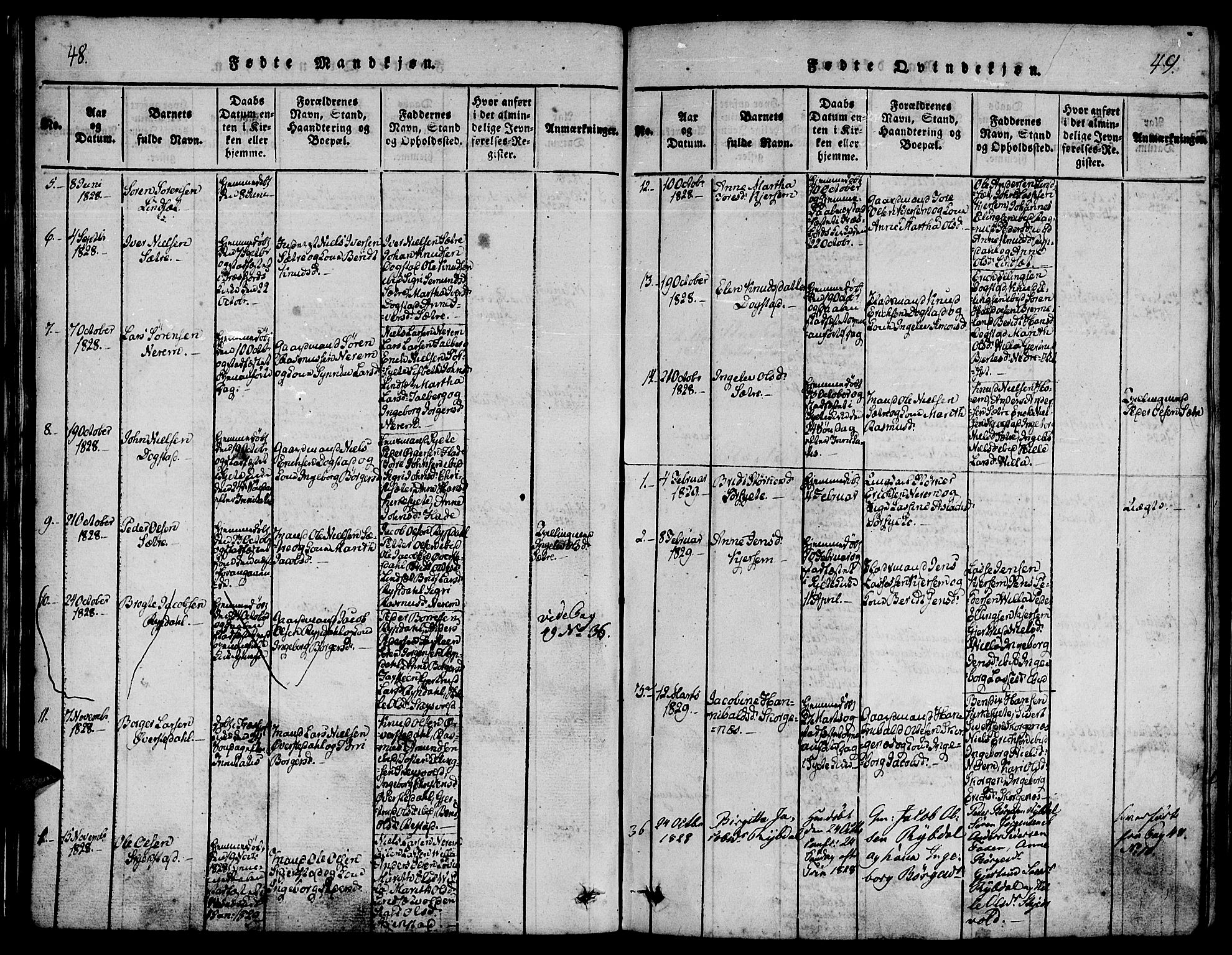 Ministerialprotokoller, klokkerbøker og fødselsregistre - Møre og Romsdal, AV/SAT-A-1454/541/L0544: Parish register (official) no. 541A01, 1818-1847, p. 48-49