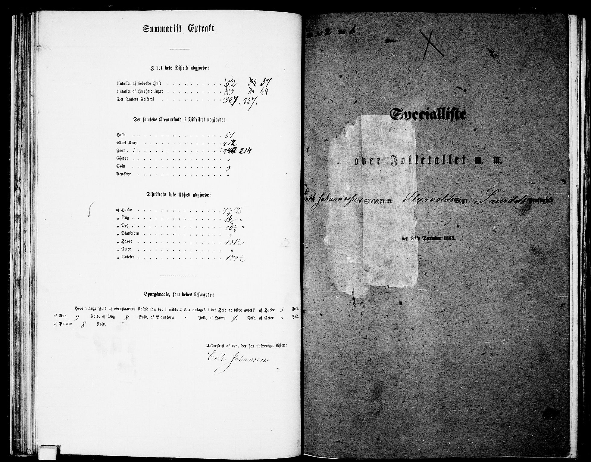 RA, 1865 census for Lardal, 1865, p. 42