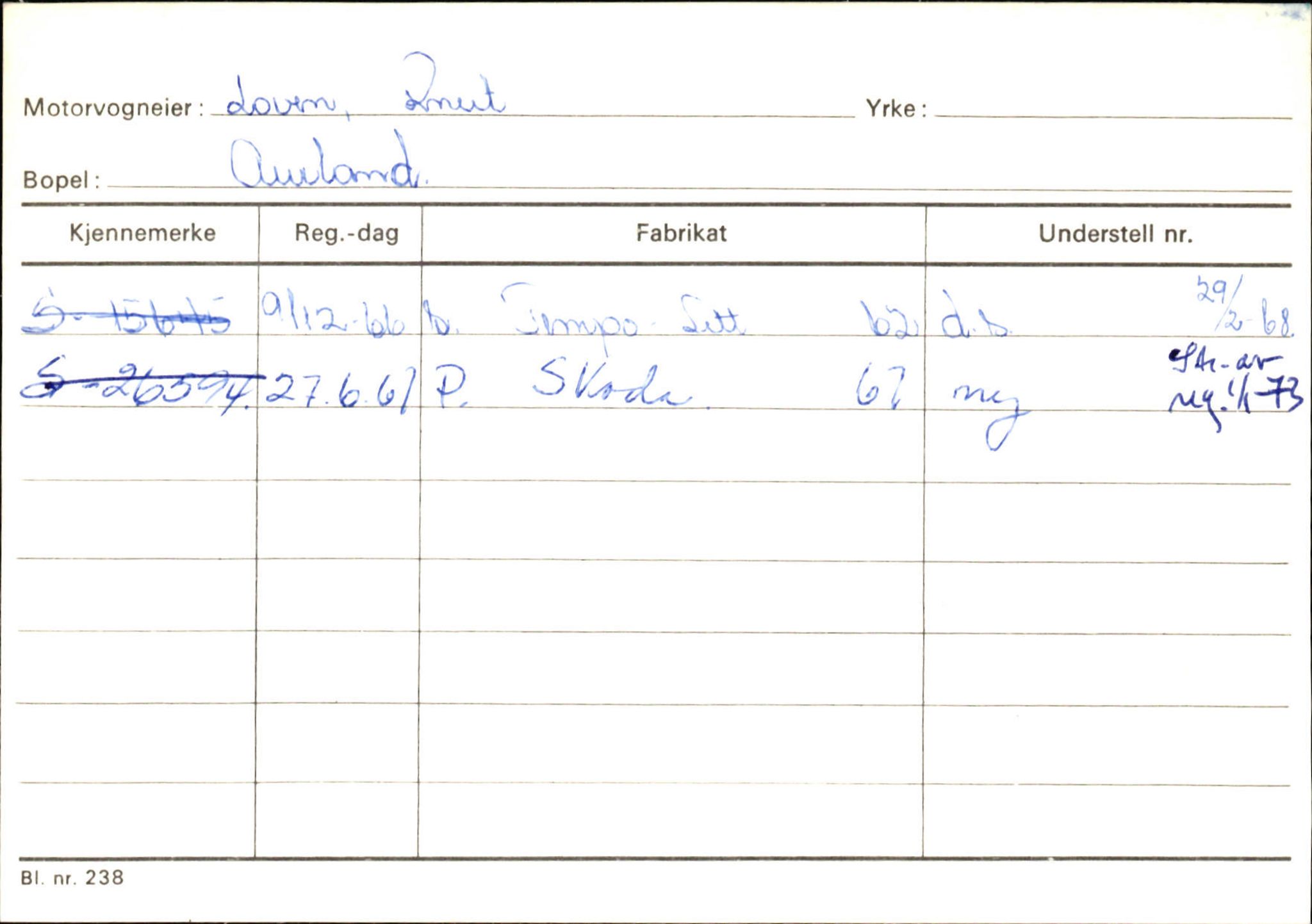 Statens vegvesen, Sogn og Fjordane vegkontor, AV/SAB-A-5301/4/F/L0125: Eigarregister Sogndal V-Å. Aurland A-Å. Fjaler A-N, 1945-1975, p. 842