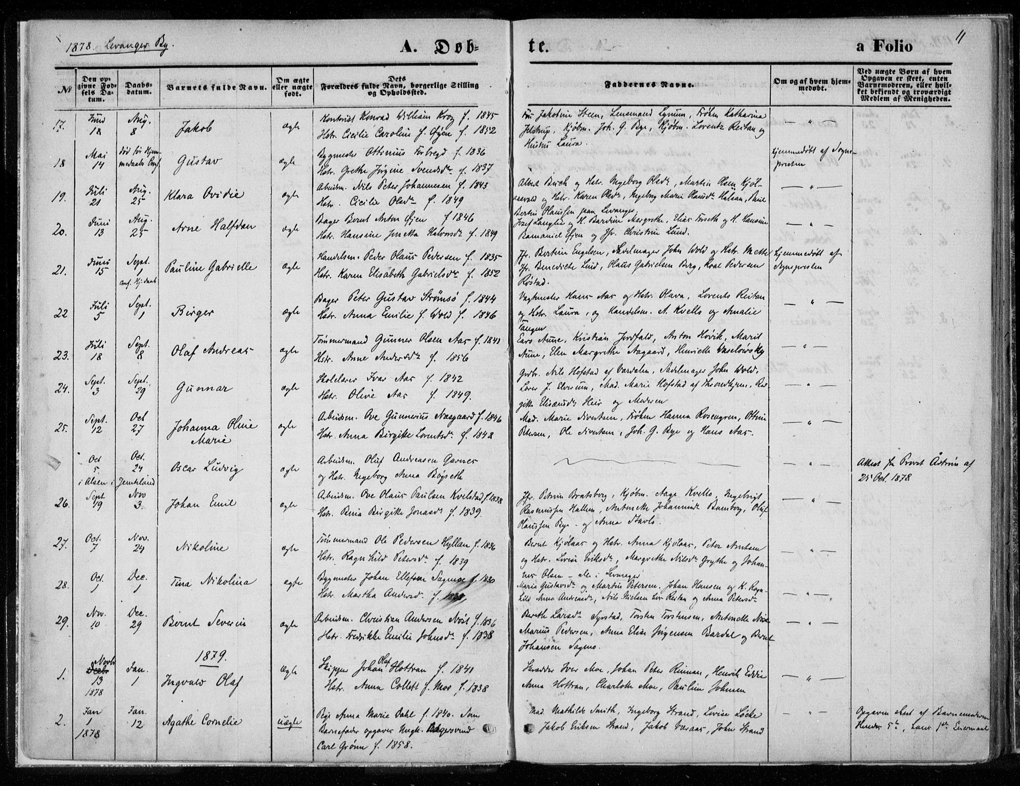 Ministerialprotokoller, klokkerbøker og fødselsregistre - Nord-Trøndelag, SAT/A-1458/720/L0187: Parish register (official) no. 720A04 /1, 1875-1879, p. 11