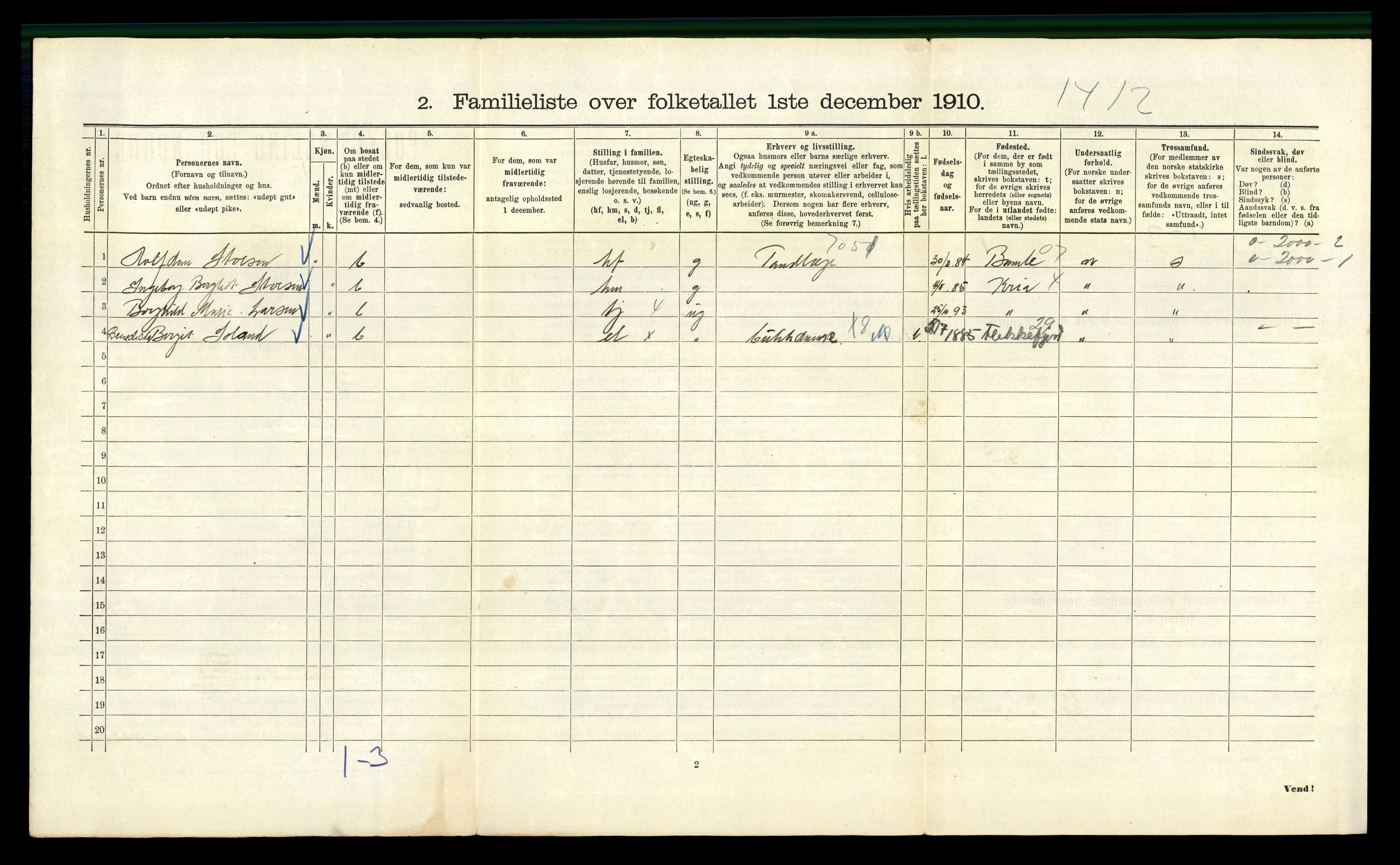 RA, 1910 census for Kristiania, 1910, p. 115328