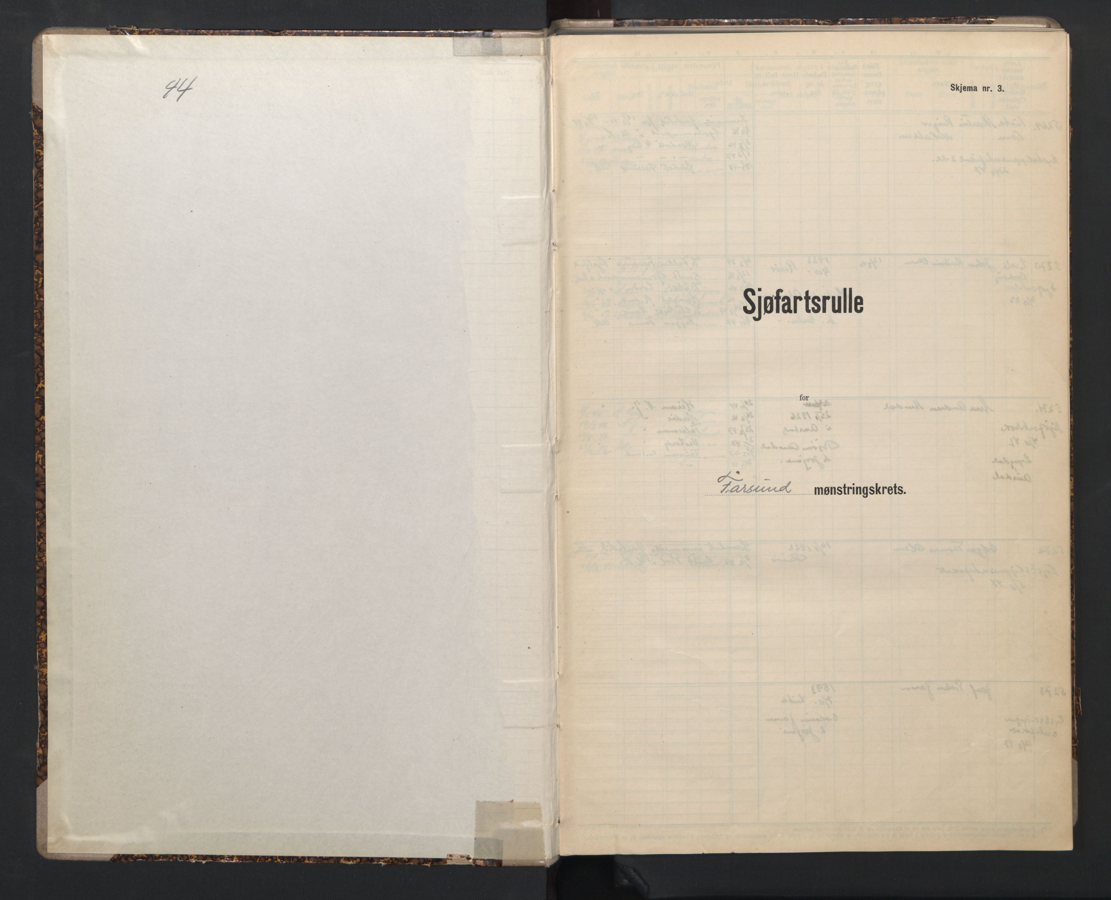 Farsund mønstringskrets, SAK/2031-0017/F/Fb/L0009: Hovedrulle nr 5269-5311, M-12, 1939-1948, p. 2