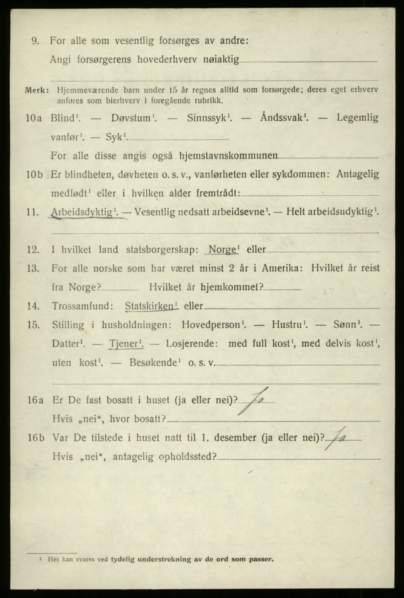 SAB, 1920 census for Breim, 1920, p. 3474