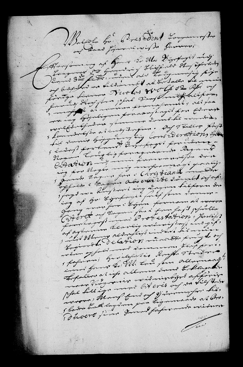 Stattholderembetet 1572-1771, RA/EA-2870/Af/L0001: Avskrifter av vedlegg til originale supplikker, nummerert i samsvar med supplikkbøkene, 1683-1687, p. 126
