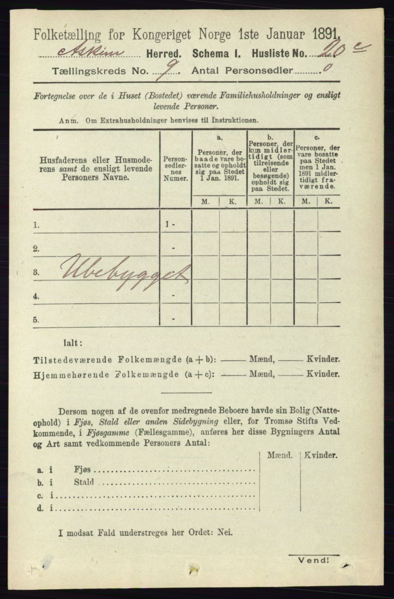 RA, 1891 census for 0124 Askim, 1891, p. 1461