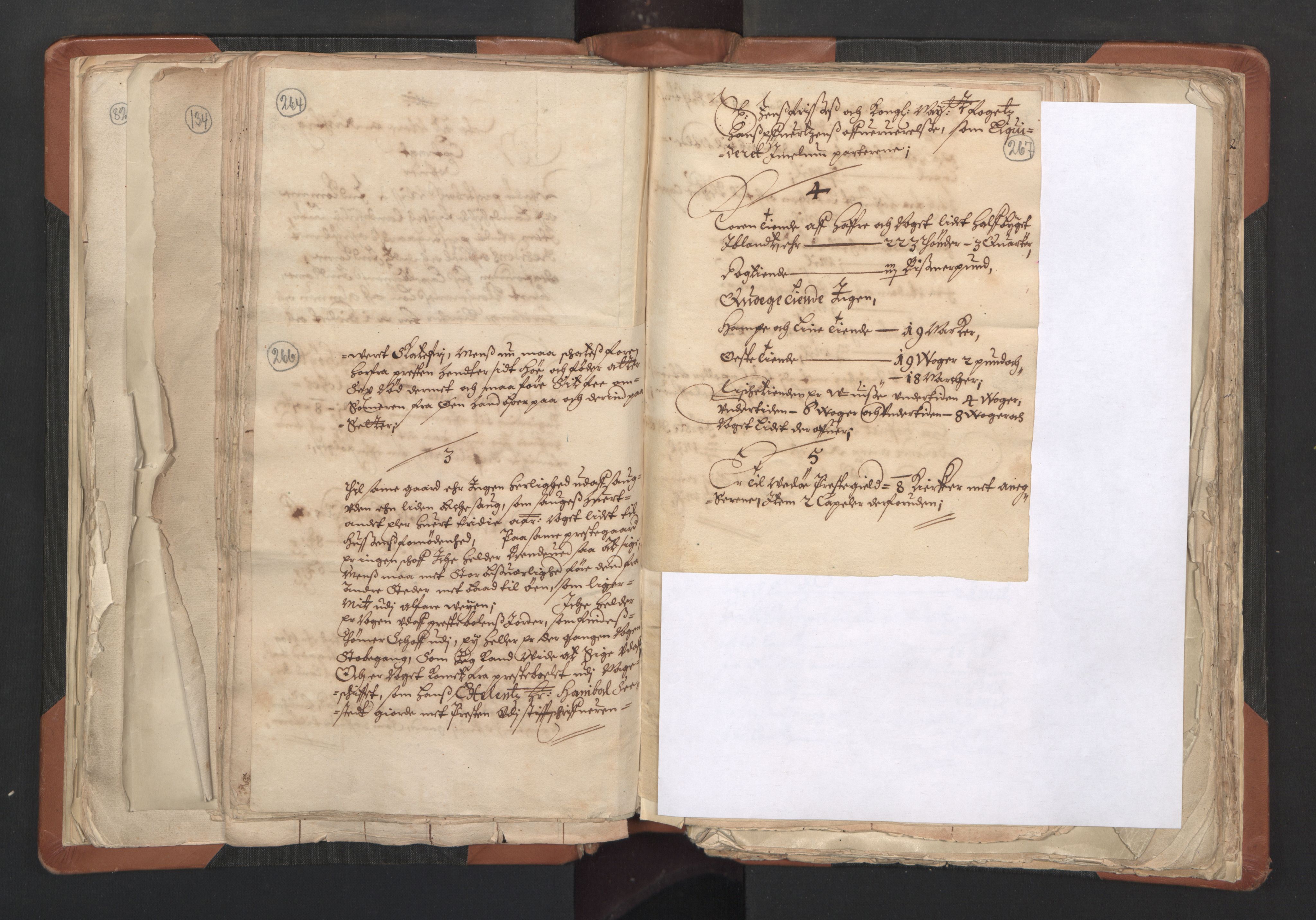 RA, Vicar's Census 1664-1666, no. 27: Romsdal deanery, 1664-1666, p. 266-267