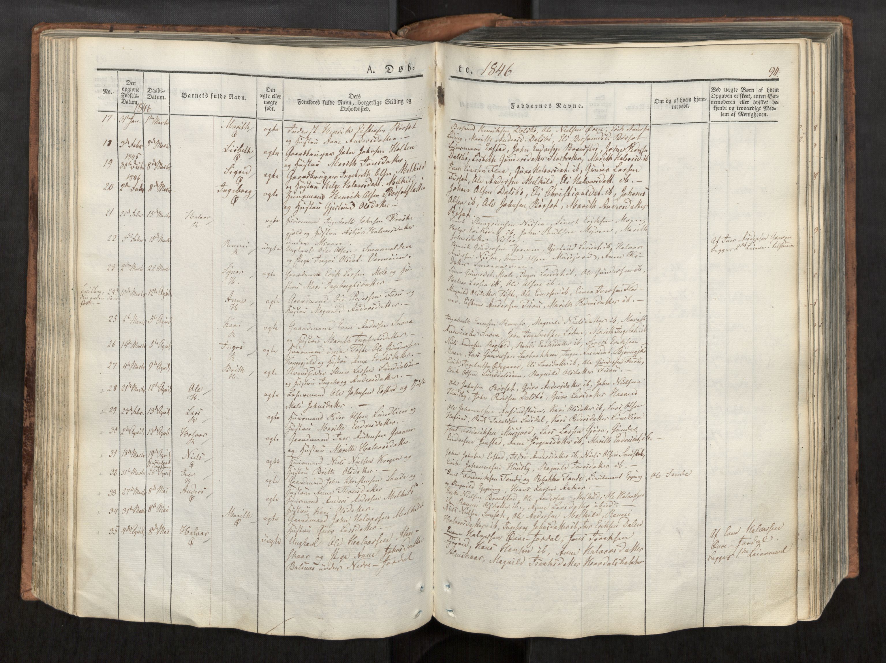 Ministerialprotokoller, klokkerbøker og fødselsregistre - Møre og Romsdal, AV/SAT-A-1454/590/L1012: Parish register (official) no. 590A04, 1832-1846, p. 94