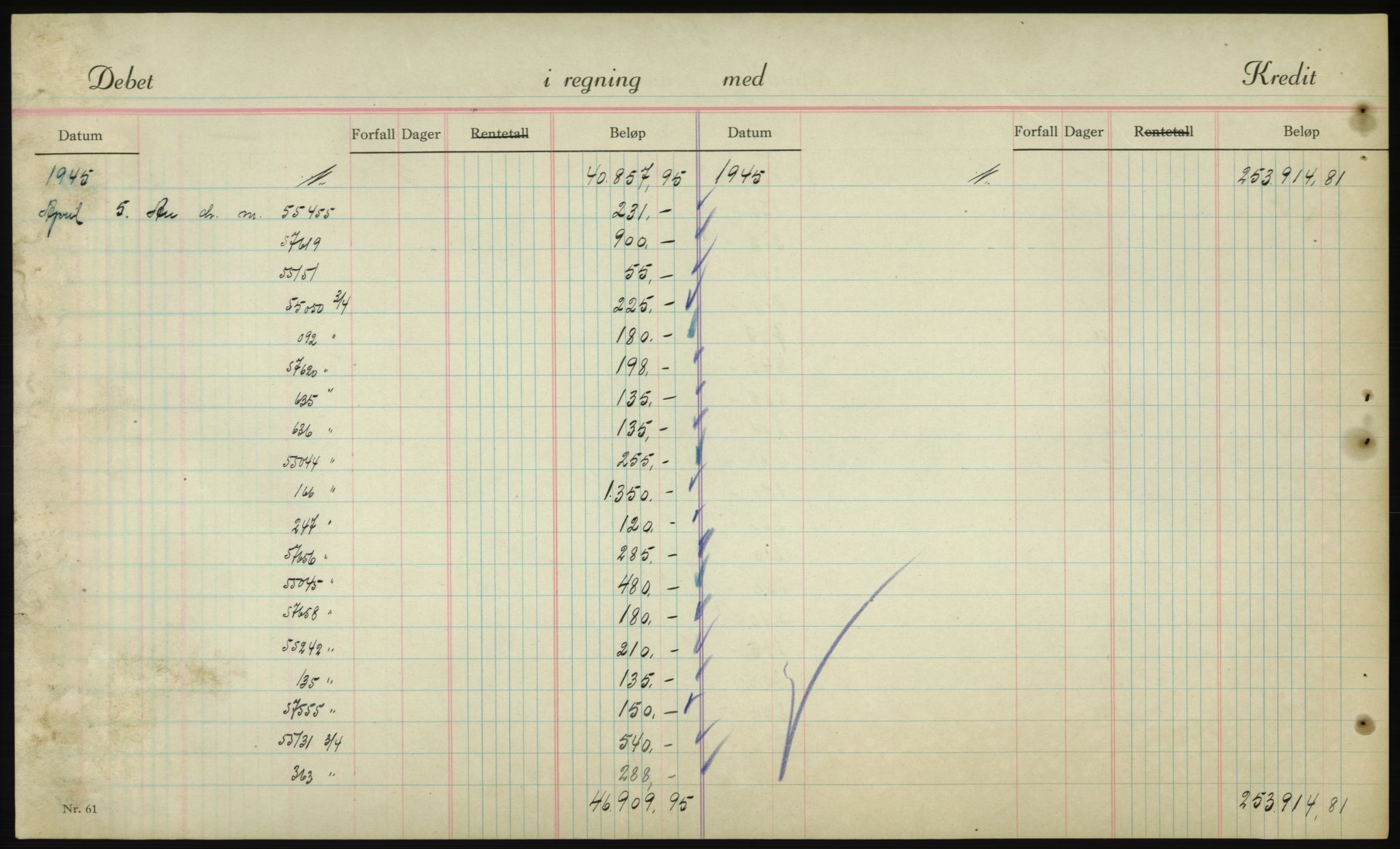 Forsvarsdepartementet, 10. kontor / Oppgjørskontoret, AV/RA-RAFA-1225/D/Db/L0180: Lista oppgjørskontor, 1942-1952, p. 1964