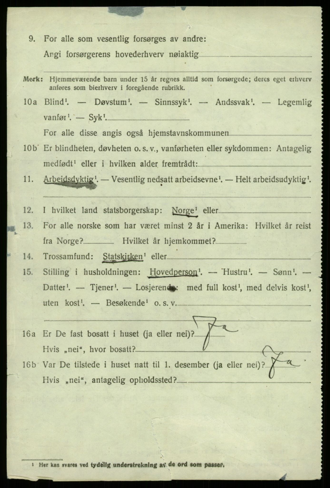 SAB, 1920 census for Åsane, 1920, p. 4092