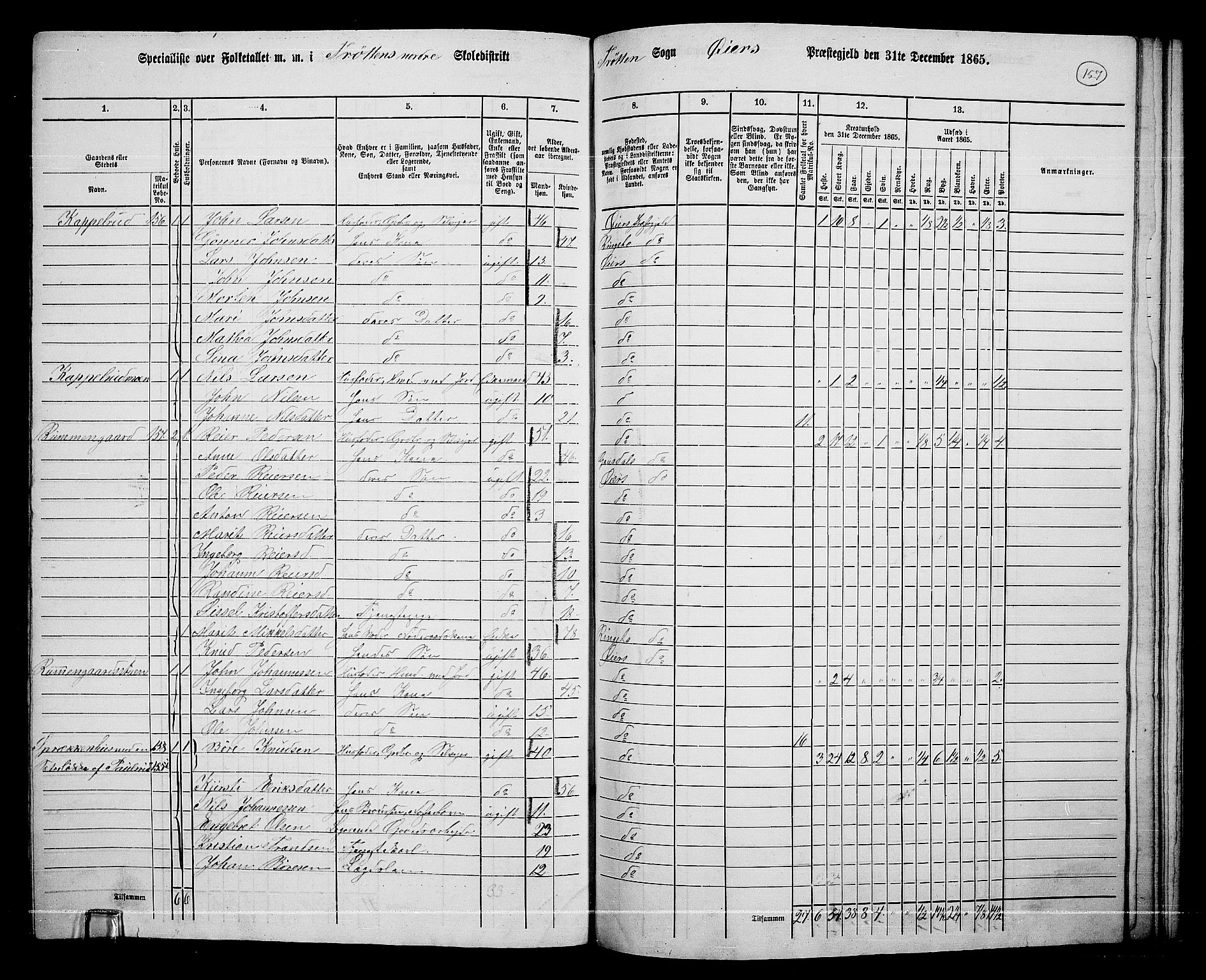 RA, 1865 census for Øyer, 1865, p. 143