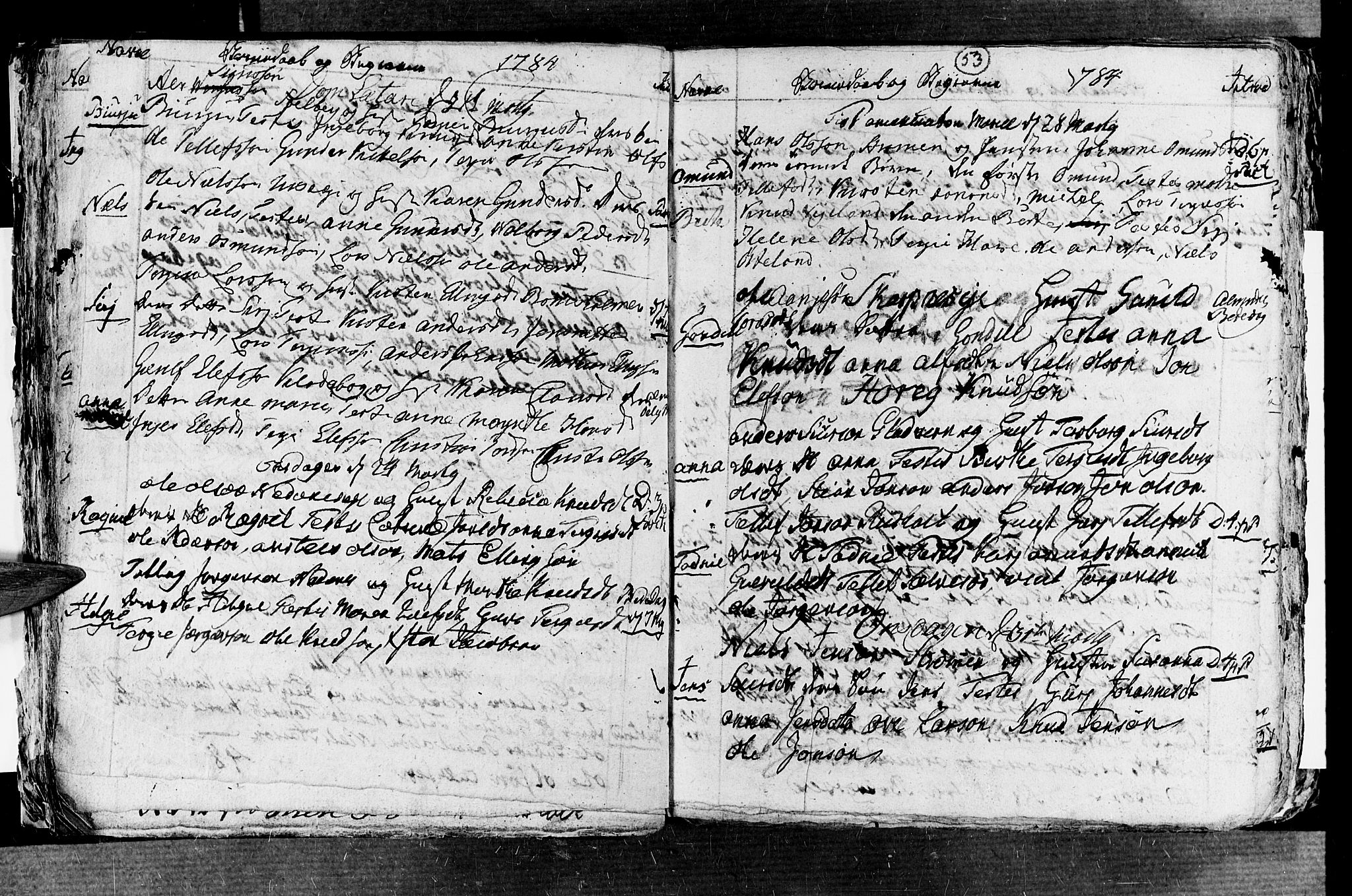 Øyestad sokneprestkontor, AV/SAK-1111-0049/F/Fb/L0001: Parish register (copy) no. B 1, 1780-1794, p. 53