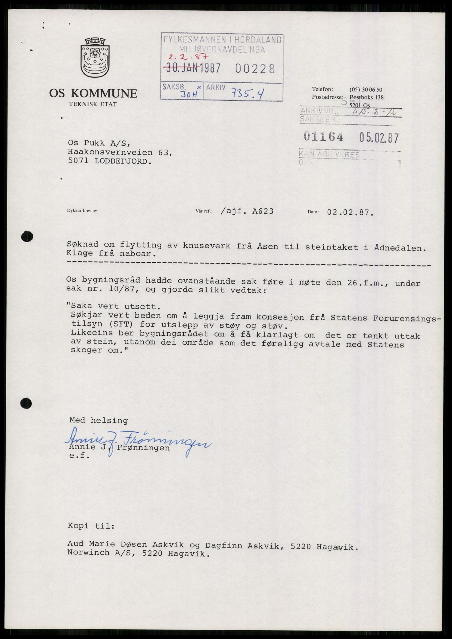 Statens forurensningstilsyn, hovedkontoret, AV/RA-S-4136/1/D/Da/L1368: Kommunalt avløpsvann, slam og avfall, vannforsyning, analyse, akvakultur og produktkontroll, 1983-1993, p. 30