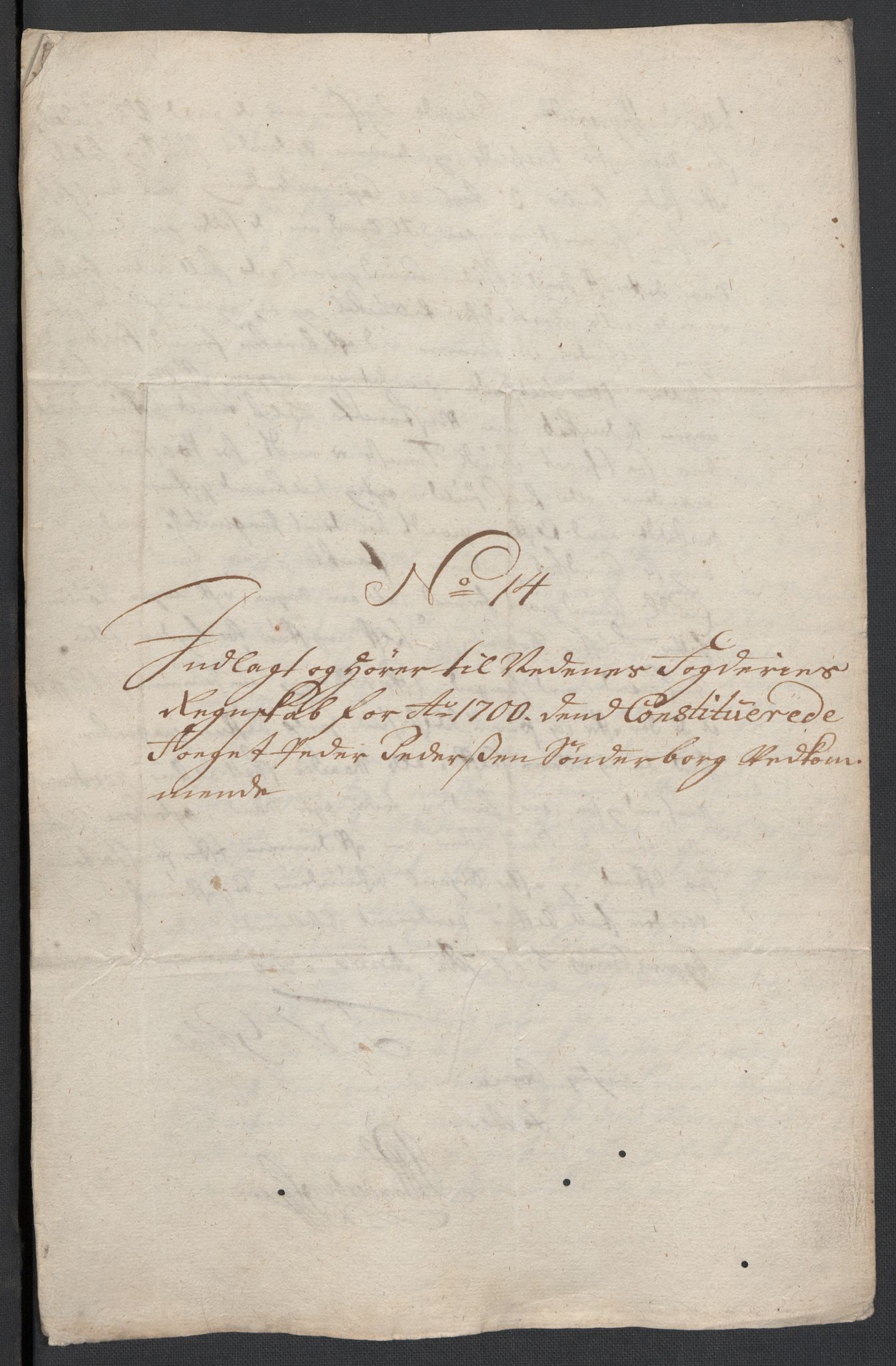 Rentekammeret inntil 1814, Reviderte regnskaper, Fogderegnskap, AV/RA-EA-4092/R39/L2315: Fogderegnskap Nedenes, 1700-1701, p. 154