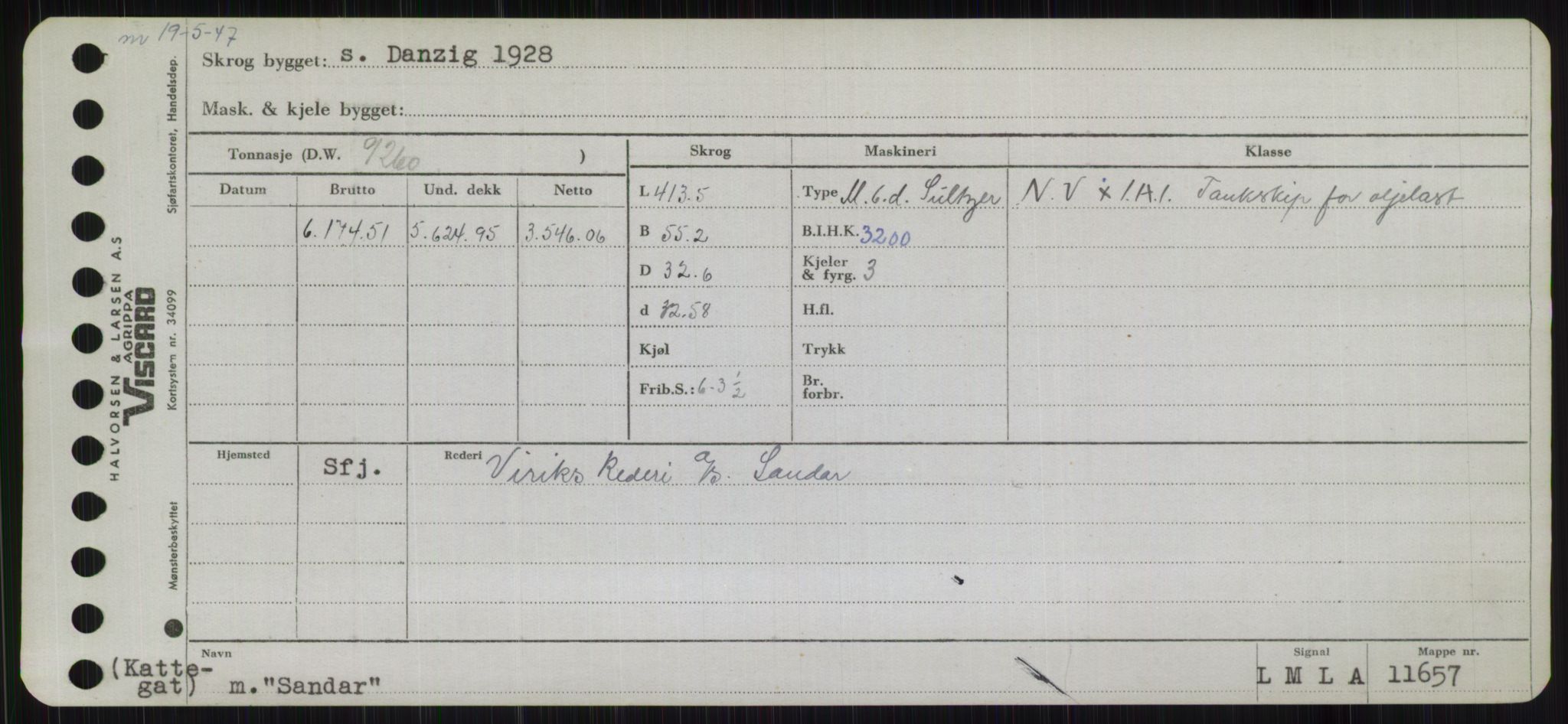 Sjøfartsdirektoratet med forløpere, Skipsmålingen, RA/S-1627/H/Hb/L0004: Fartøy, O-S, p. 283