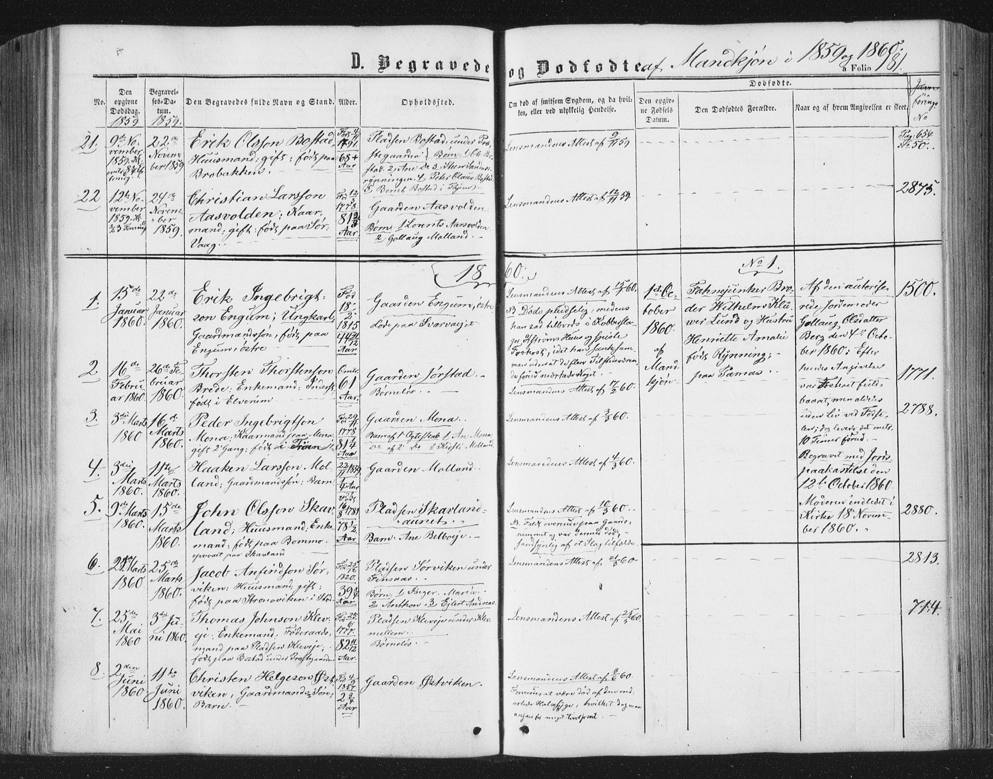 Ministerialprotokoller, klokkerbøker og fødselsregistre - Nord-Trøndelag, SAT/A-1458/749/L0472: Parish register (official) no. 749A06, 1857-1873, p. 181
