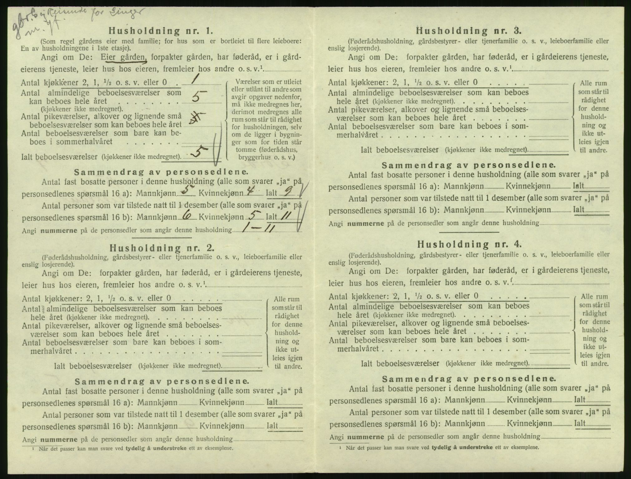 SAT, 1920 census for Syvde, 1920, p. 417