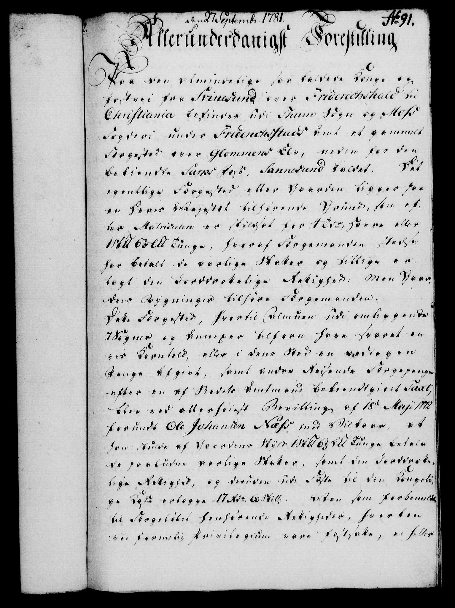 Rentekammeret, Kammerkanselliet, RA/EA-3111/G/Gf/Gfa/L0063: Norsk relasjons- og resolusjonsprotokoll (merket RK 52.63), 1781, p. 1015
