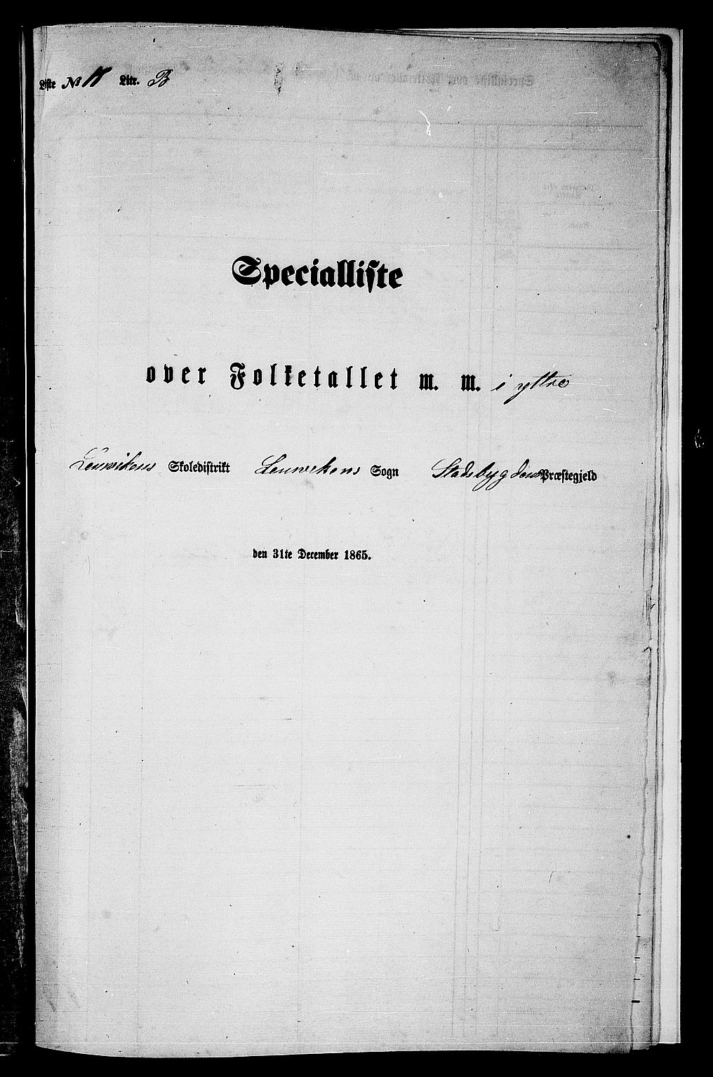 RA, 1865 census for Stadsbygd, 1865, p. 225