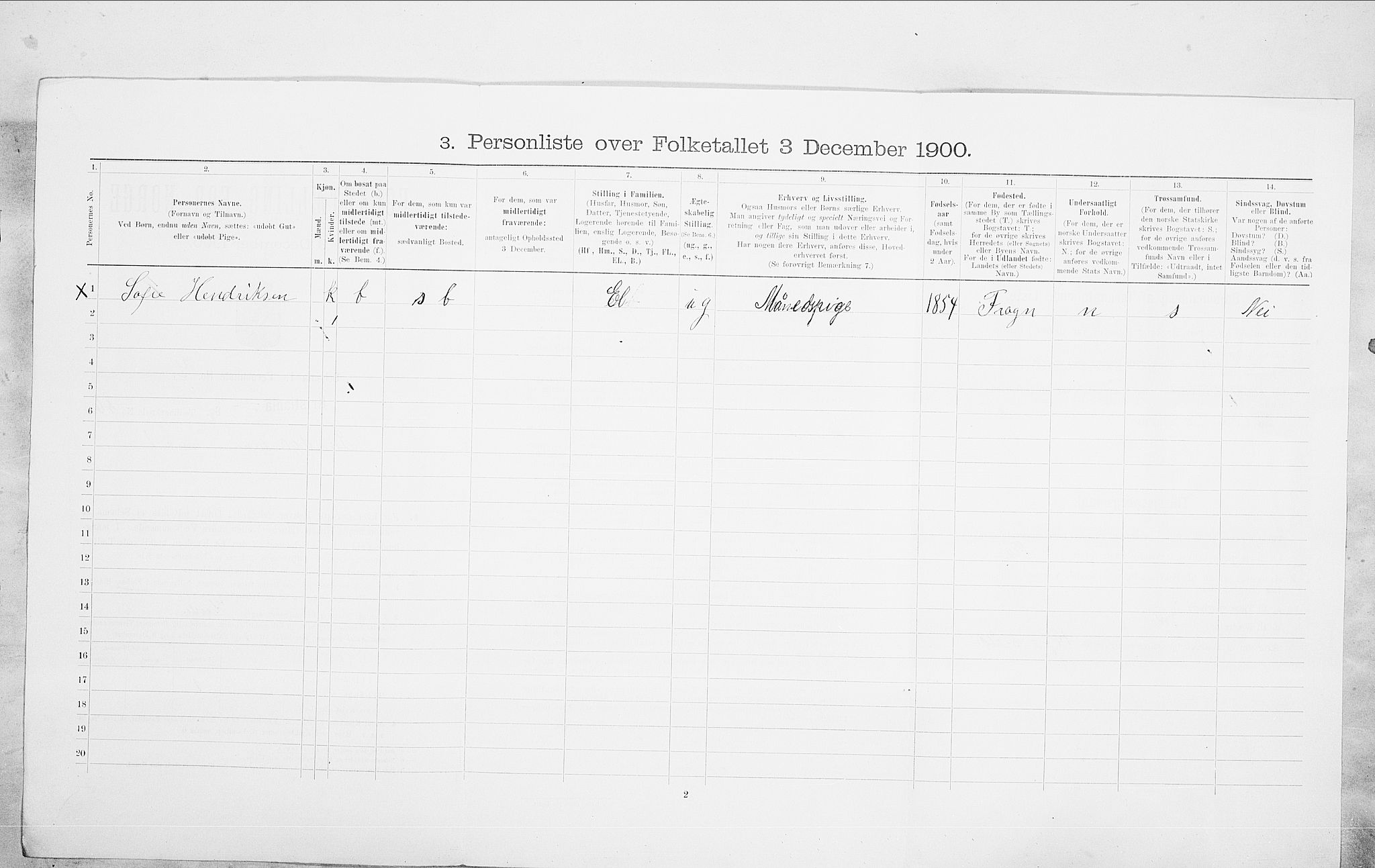 SAO, 1900 census for Kristiania, 1900, p. 87072