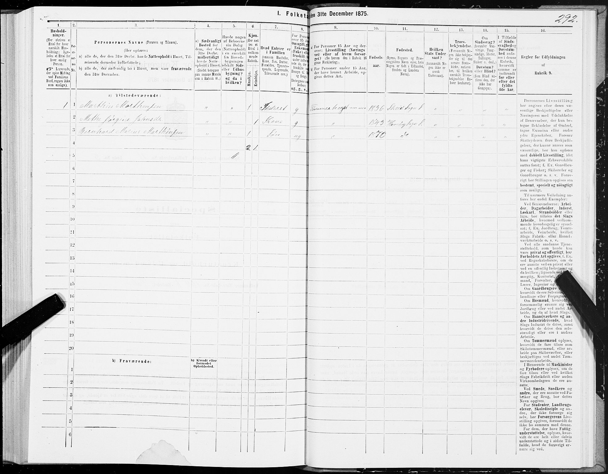 SAT, 1875 census for 1731P Sparbu, 1875, p. 4292