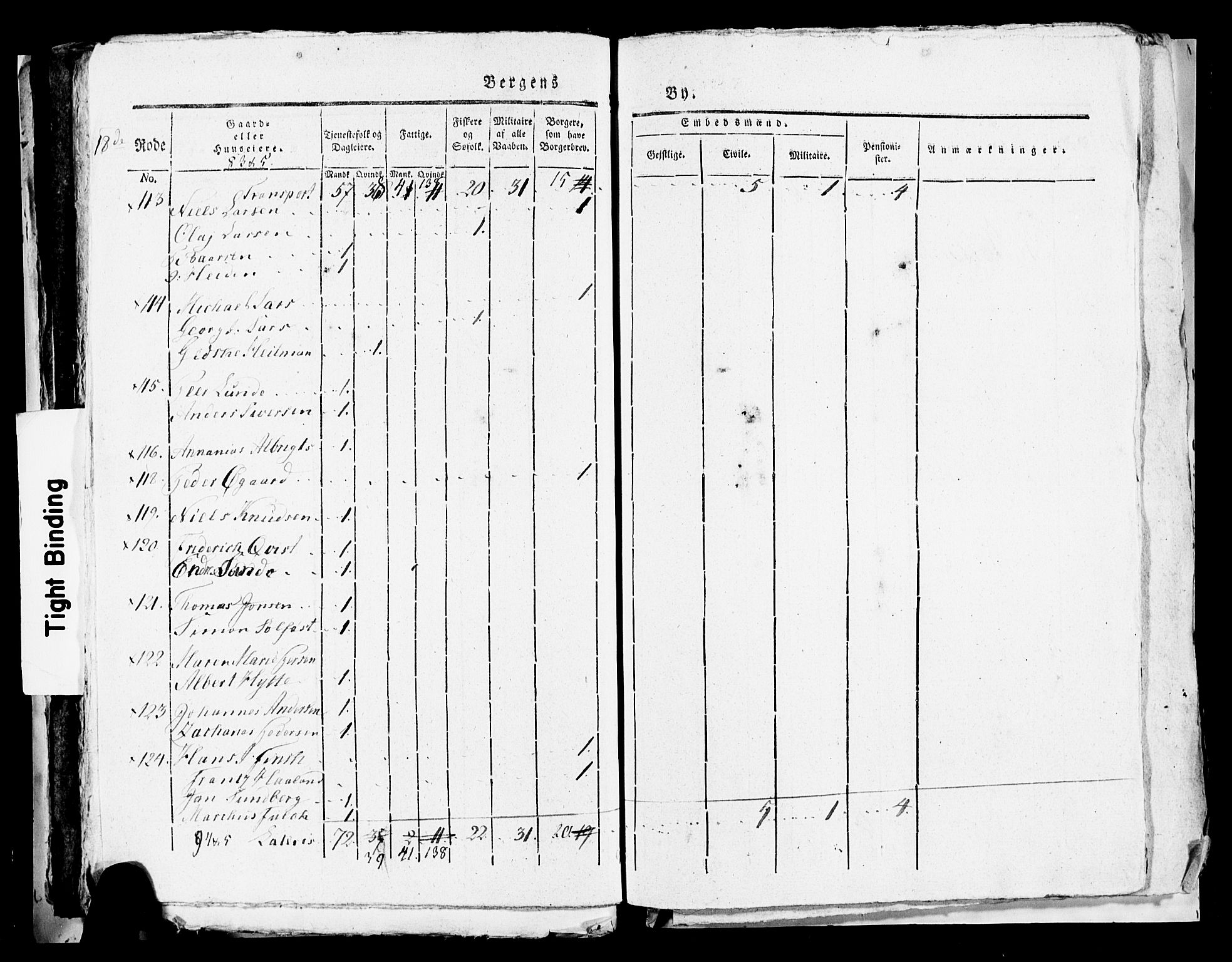 SAB, 1815 Census for Bergen, 1815, p. 749