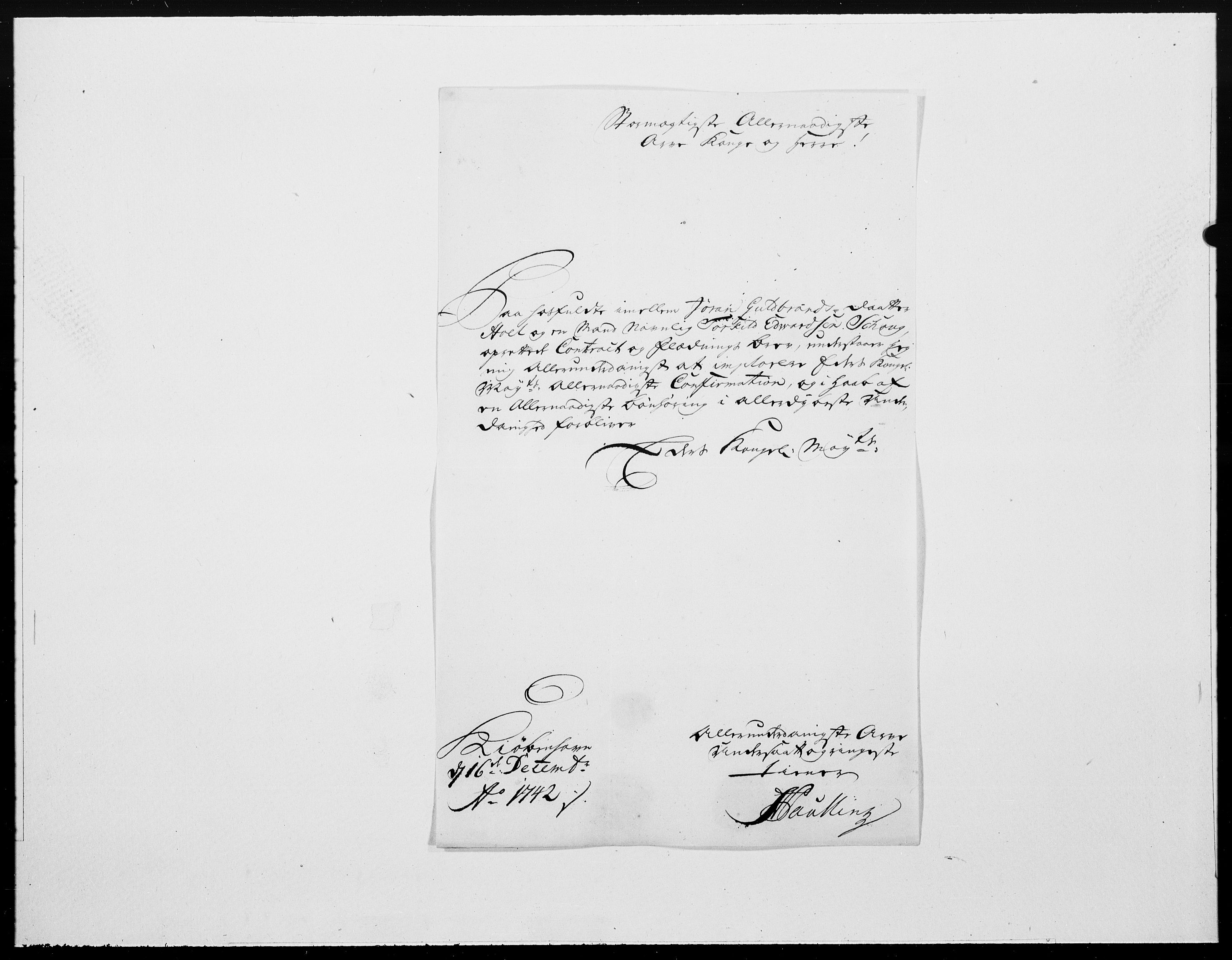 Danske Kanselli 1572-1799, RA/EA-3023/F/Fc/Fcc/Fcca/L0137: Norske innlegg 1572-1799, 1743, p. 3