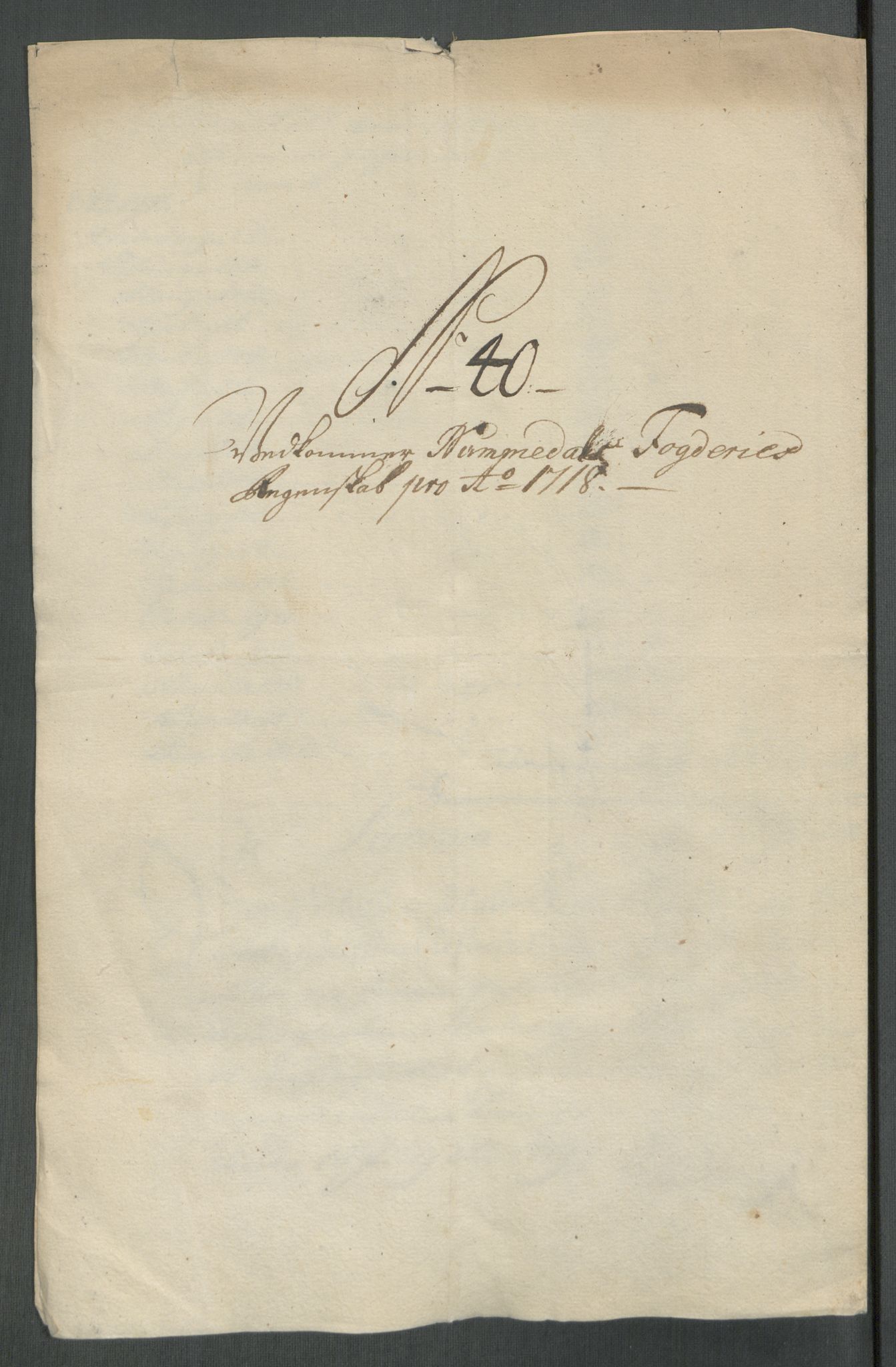 Rentekammeret inntil 1814, Reviderte regnskaper, Fogderegnskap, AV/RA-EA-4092/R64/L4439: Fogderegnskap Namdal, 1718, p. 247