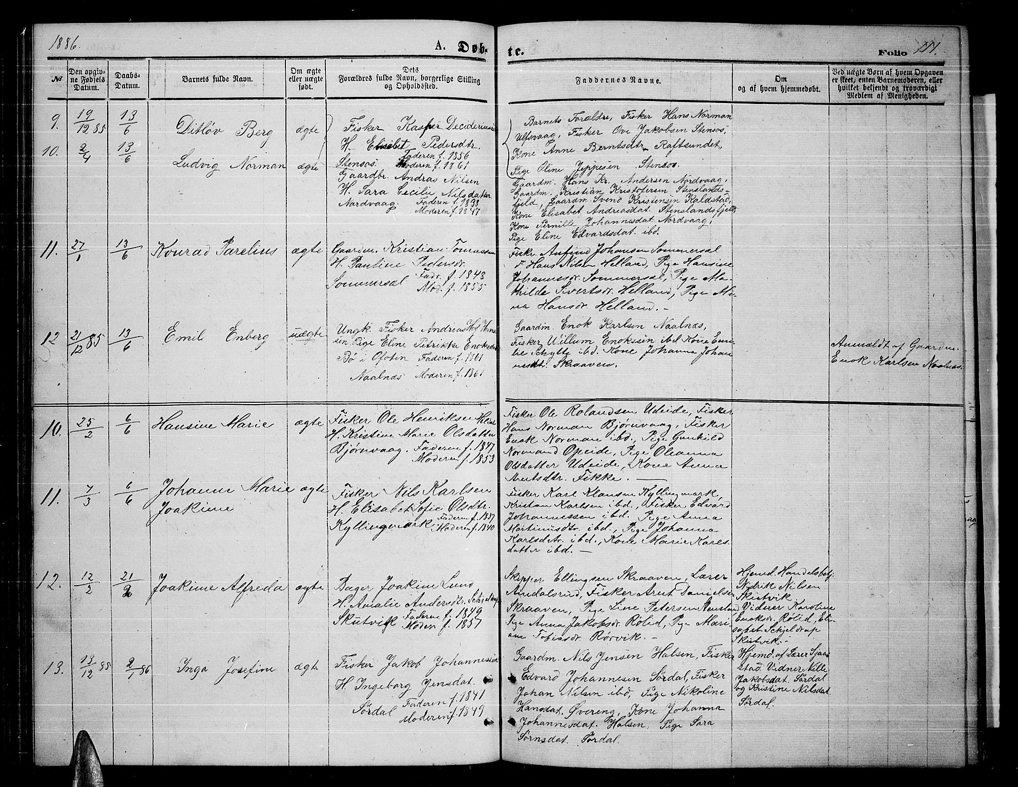 Ministerialprotokoller, klokkerbøker og fødselsregistre - Nordland, AV/SAT-A-1459/859/L0858: Parish register (copy) no. 859C04, 1873-1886, p. 111