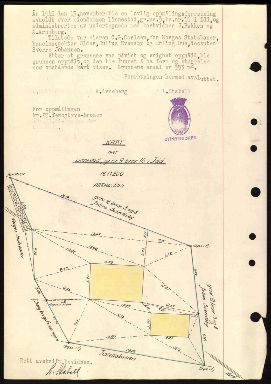 Idd og Marker sorenskriveri, AV/SAO-A-10283/G/Gb/Gbb/L0006: Mortgage book no. A6, 1943-1944, Diary no: : 169/1943